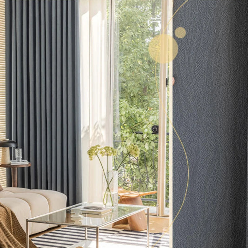 Claire Polyester Wavy Pattern Curtain Swatch - Elegant Window Treatment for Living Room, Bedroom & Home Decor