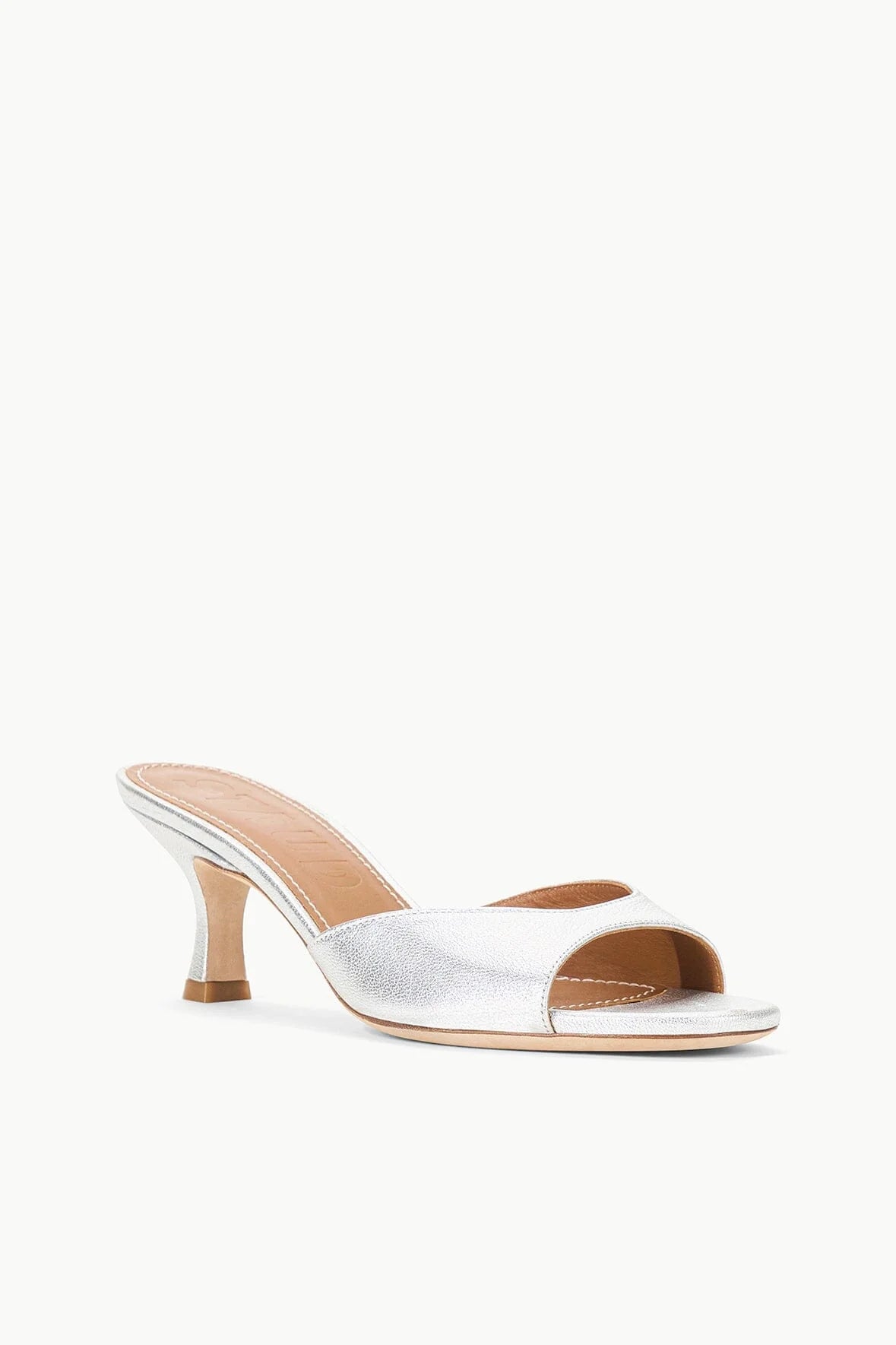 Brigitte Mule Women's Shoes - Silver Metallic Leather Slip-On Loafers for Casual Wear & Office Outfits | Comfortable & Stylish Footwear