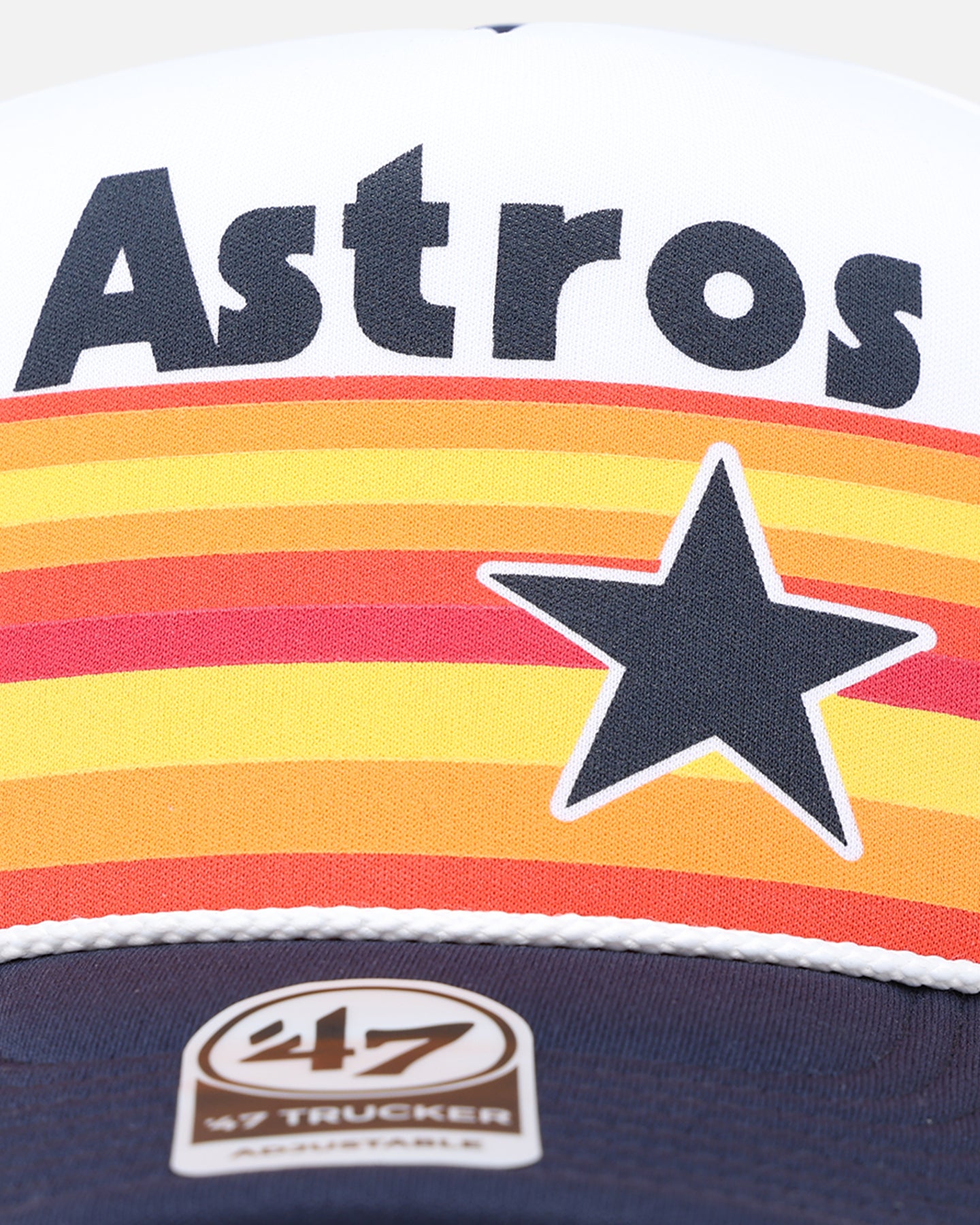 Houston Astros '47 Brand Navy Foam Trucker Snapback Hat - Official MLB Baseball Cap for Men & Women - Perfect for Games, Tailgating & Casual Wear