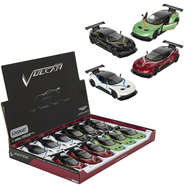 Kinsmart 1:32 Scale Die-Cast Aston Martin Vulcan Model Car - 5 Inch Collectible Toy for Display, Gifts & Racing Enthusiasts - Perfect for Home Decor, Office Desk & Car Lover Collections