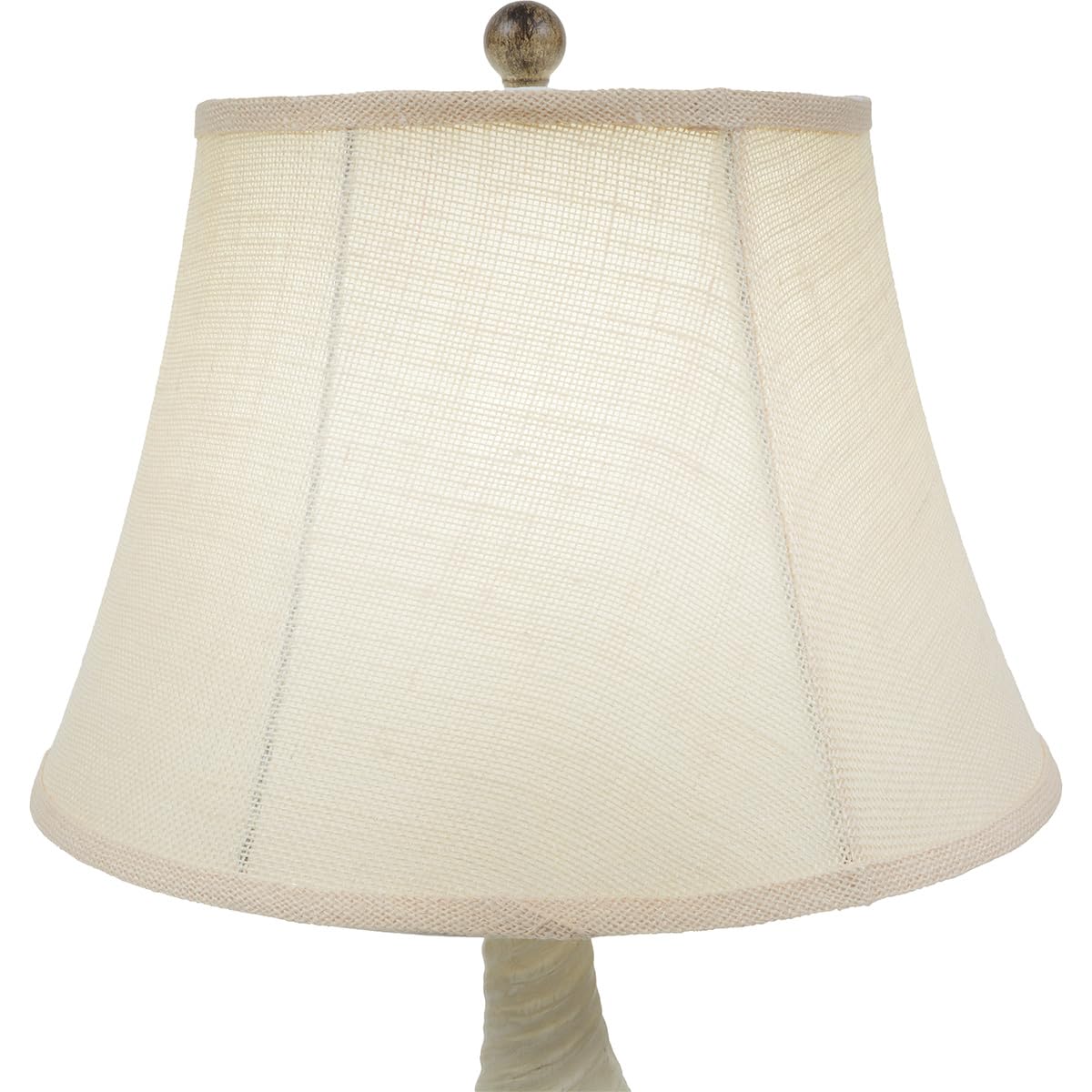 White Conch Shell Table Lamp - Coastal & Nautical Decor for Bedroom, Living Room, Office - BLK FRST DECOR