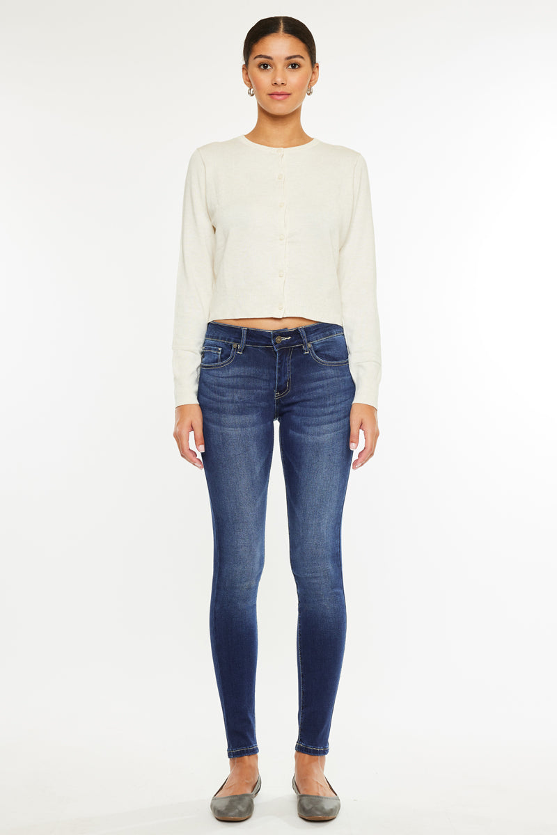 Francesca Women's Mid Rise Super Skinny Jeans - Stretch Denim Pants for Everyday Wear, Work & Casual Outfits
