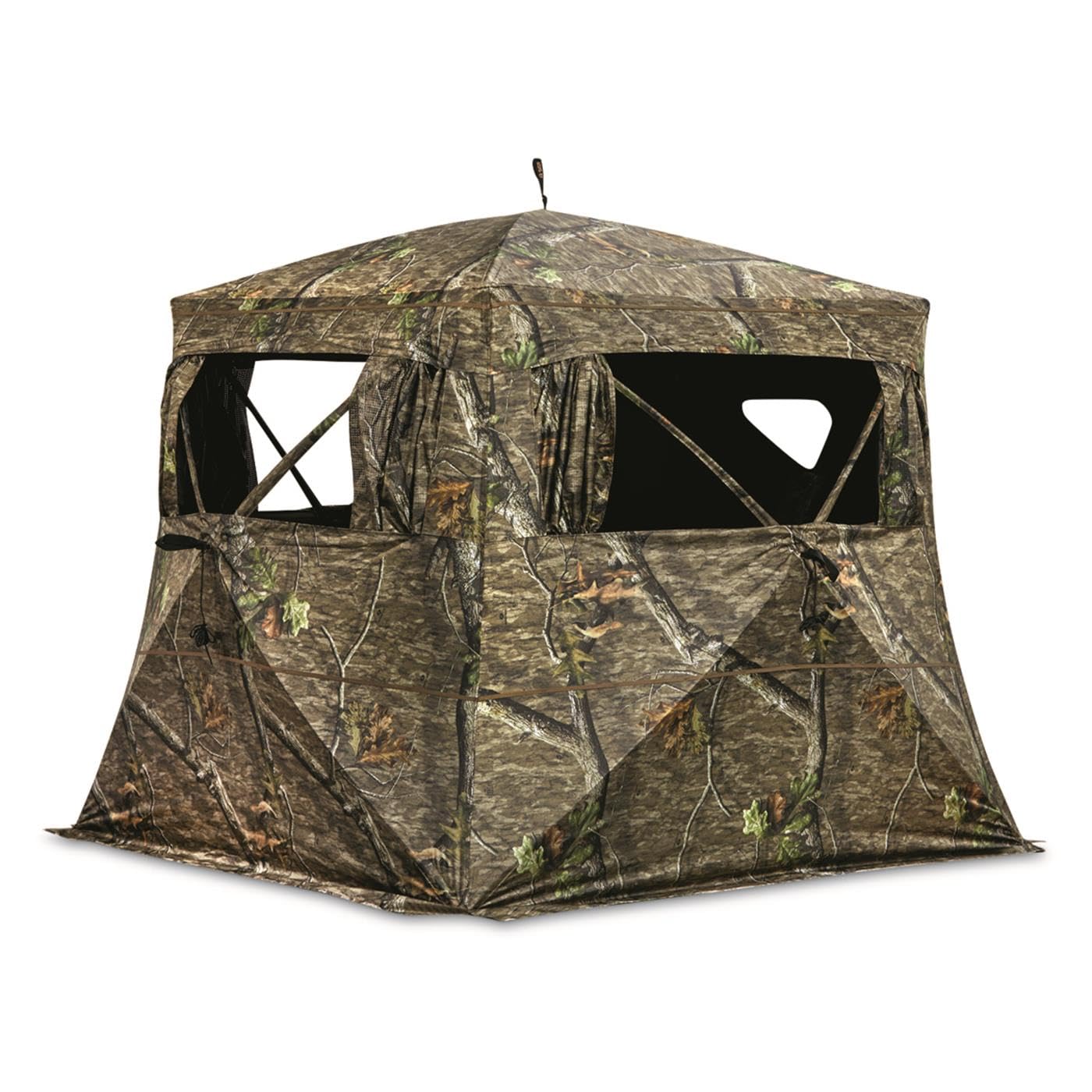 Guide Gear Updated Flare 270 Ground Blind - Camo Hunting Blind for Deer & Turkey - Portable & Lightweight for Outdoor Hunting & Wildlife Photography