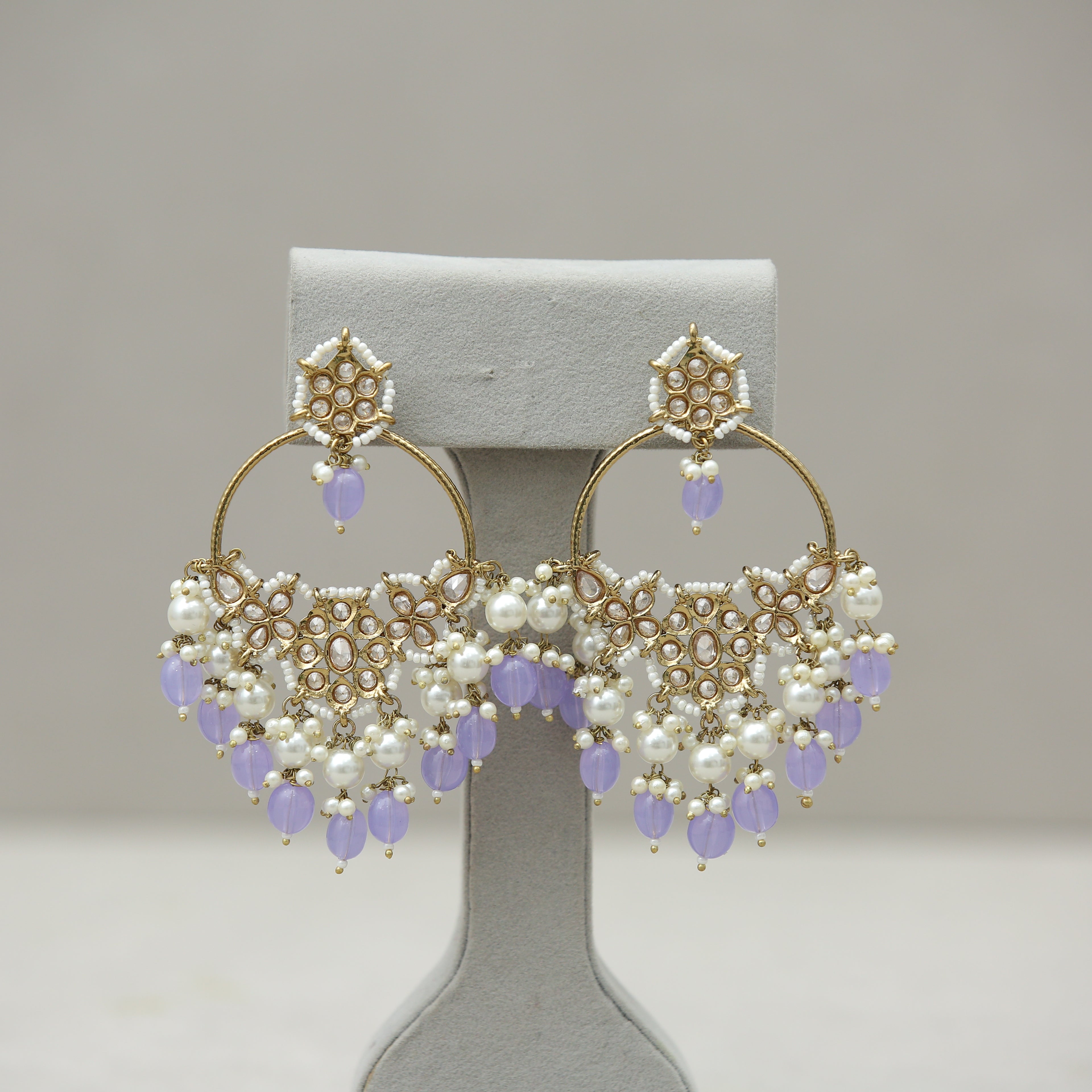 Exquisite Usha Stone Handmade Earrings for Women - Boho Chic Jewelry for Parties, Weddings & Everyday Wear