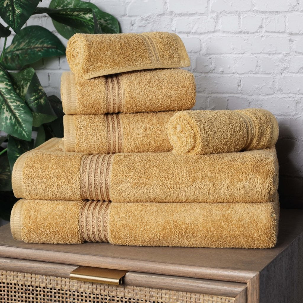 Premium 6-Piece Egyptian Cotton Towel Set - Ultra Soft, Highly Absorbent Bath Towels for Spa, Hotel & Luxury Home Use