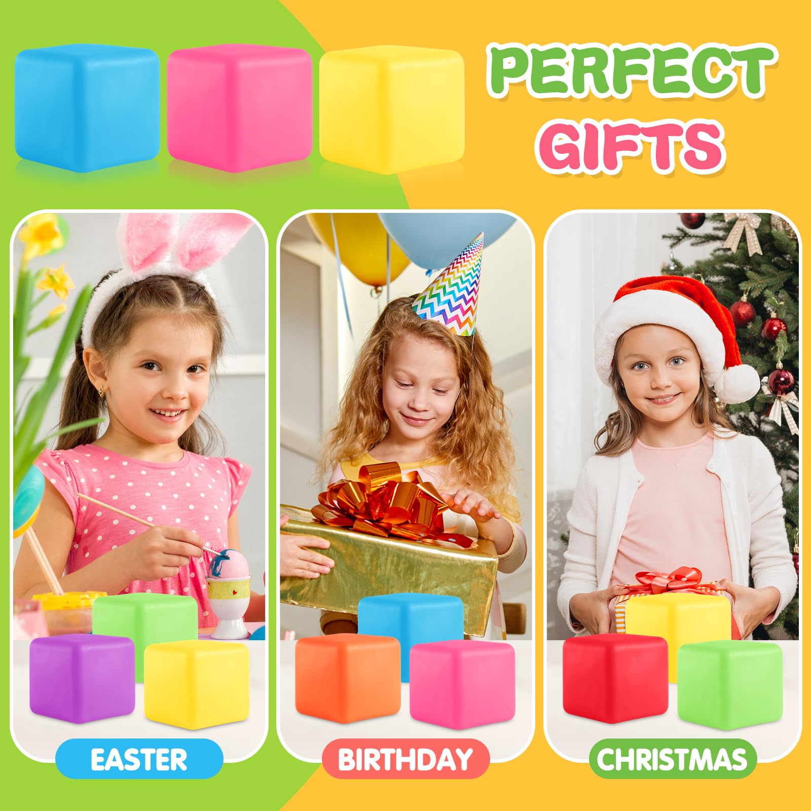 24 Pack Stress Relief Fidget Toys for Kids & Adults - Slow Rising Squishy Stress Balls, Soft Dough Anxiety Relief Toys for Office, Classroom & Home Use