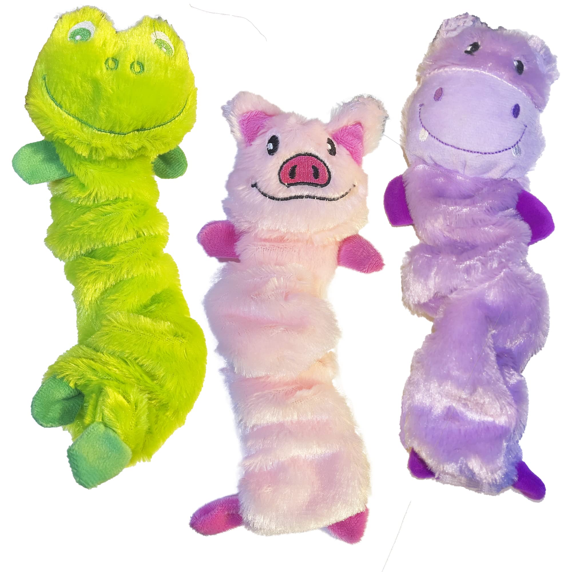 5 Pack Durable Dog Bungee Chew Toys with Squeaker & Crinkle Paper - No Stuffing Mess-Free Design - Interactive Play for Puppies & Adult Dogs - Perfect for Fetch, Training & Indoor/Outdoor Playtime