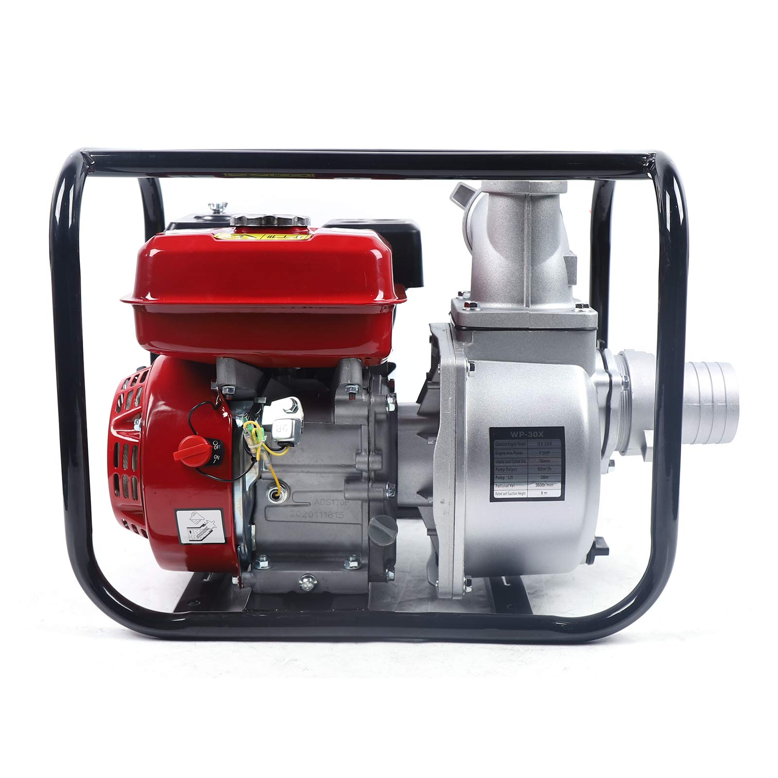 7.5HP Gasoline Water Pump - High Power Gas Water Transfer Pump with 3