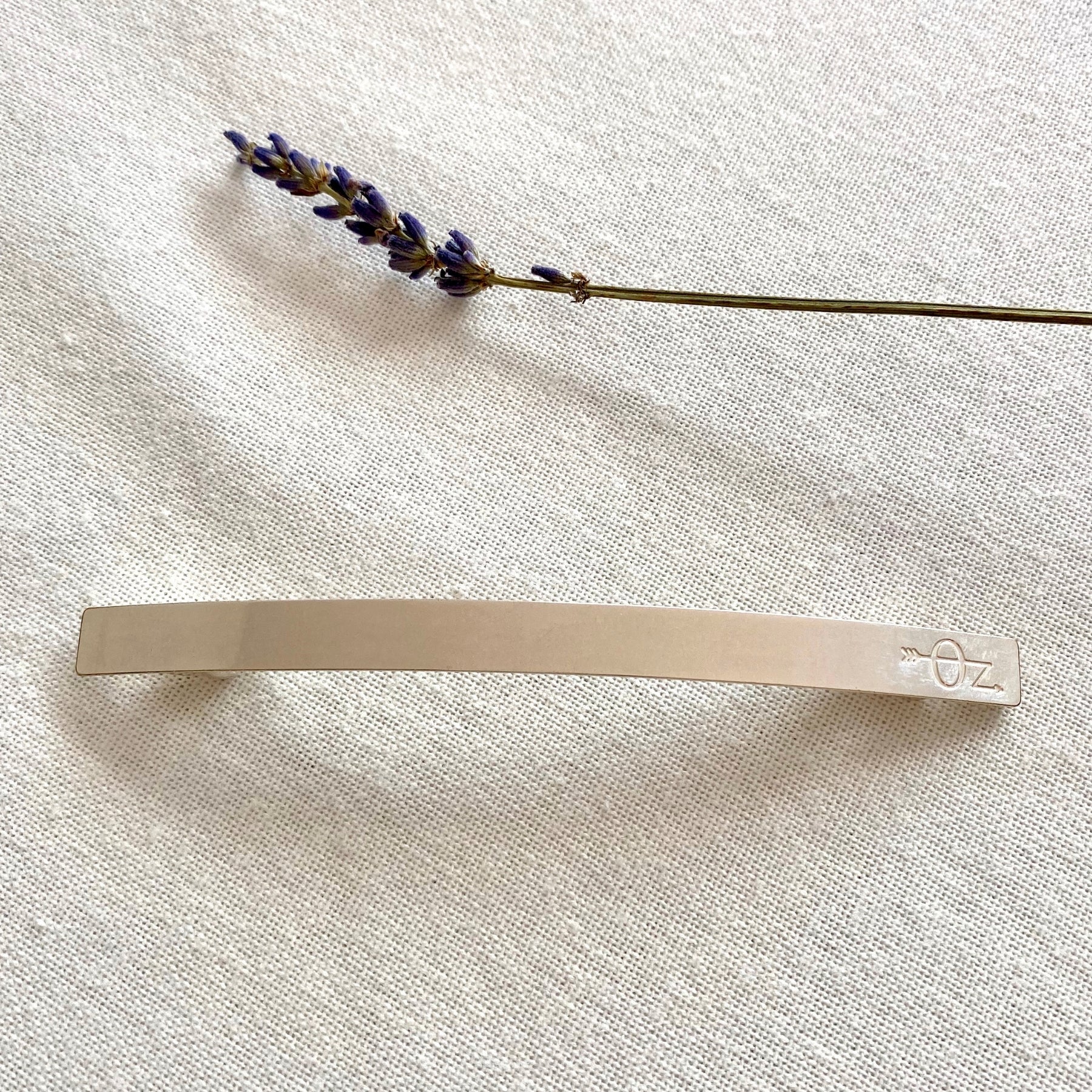 Grande Barrette Adèle - Silver Smooth Hair Clip for Women & Girls - Perfect for Everyday Wear, Parties & Special Occasions