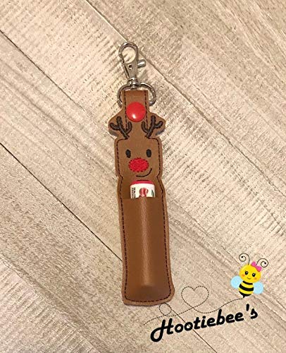 Reindeer Hand Sanitizer & Lip Balm Holder - Christmas Gift for Kids, Holiday Party Favors, Office Desk Decor