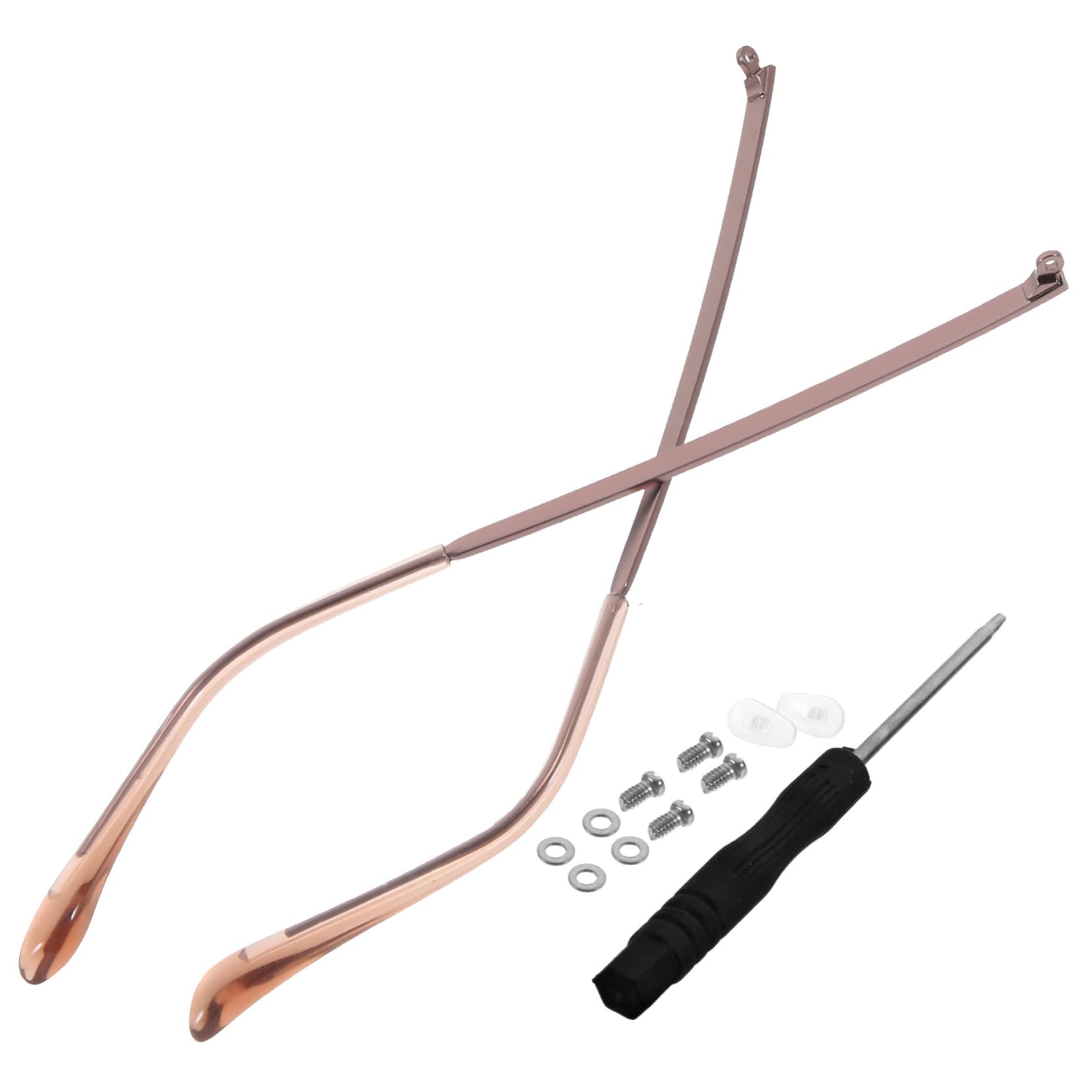 SOLUSTRE Universal Glasses Replacement Temple - 1 Pair Metal Glasses Repair Kit for Broken Frames, Single Tooth Design | Eyewear Accessories for Men & Women | Perfect for Reading, Driving & Daily Use