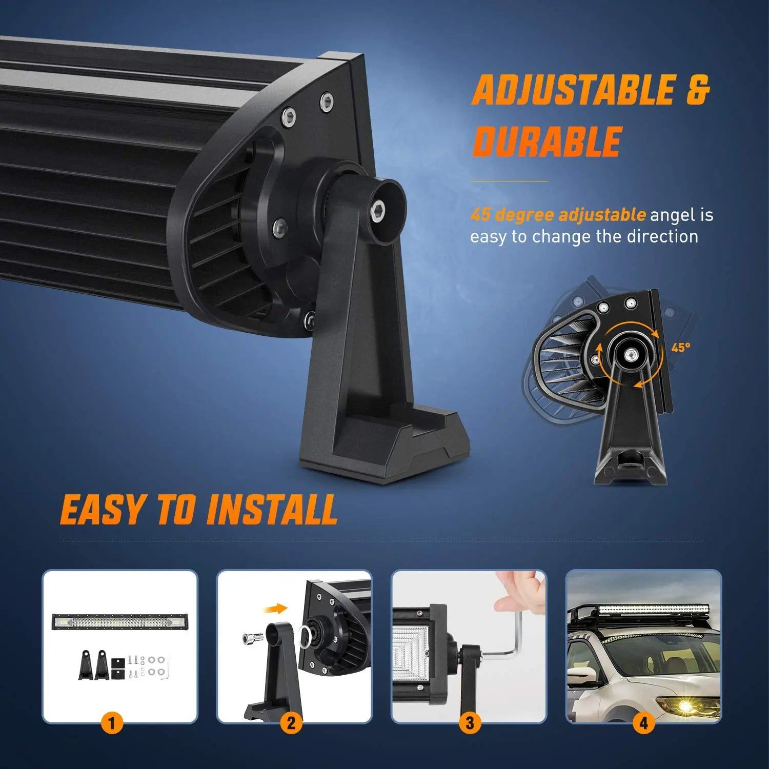 32 Inch 378W 37800LM Triple Row LED Light Bar - Spot Flood Combo for Off-Road Trucks, ATVs, Boats & Emergency Vehicles
