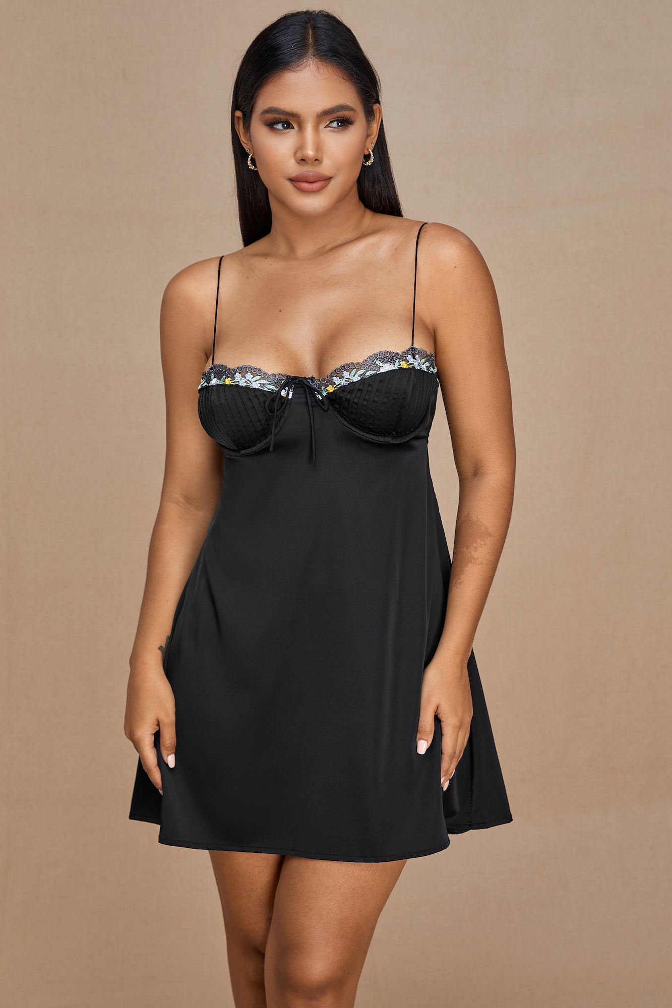 Light Blue Moxy Short Satin Dress - Elegant Party & Cocktail Wear for Women