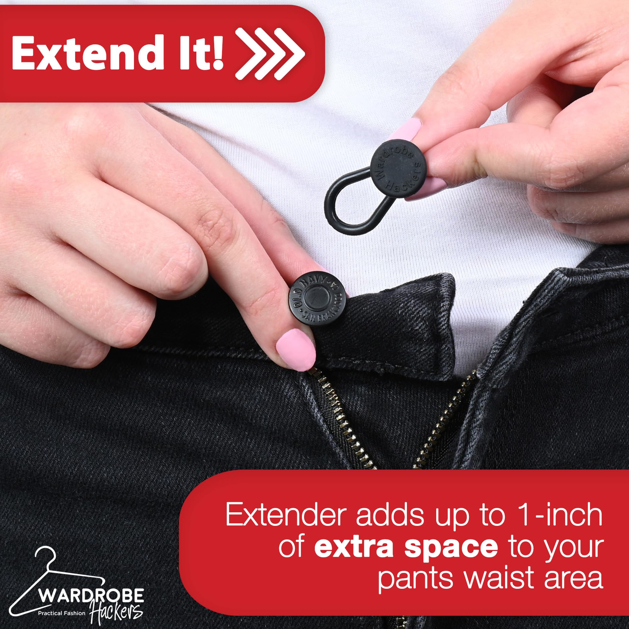 Flexible Waist Extenders for Jeans & Pants - Perfect Fit Solution