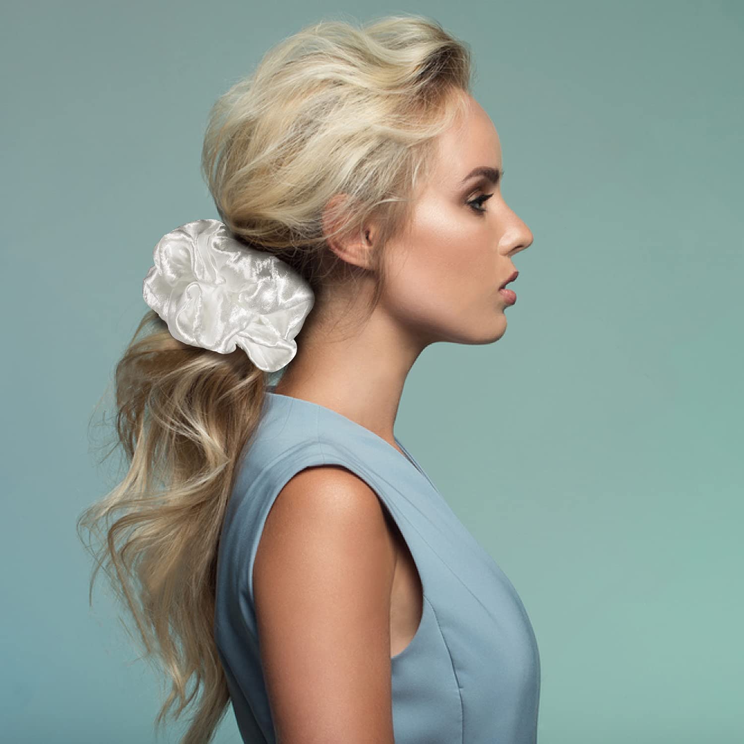ALIBA COLLECTION Mulberry Silk Hair Scrunchies - No Damage Hair Ties for Fine & Curly Hair - Soft Silk Ponytail Holders for Women & Girls - Perfect for Sleep, Workout, and Everyday Hair Care