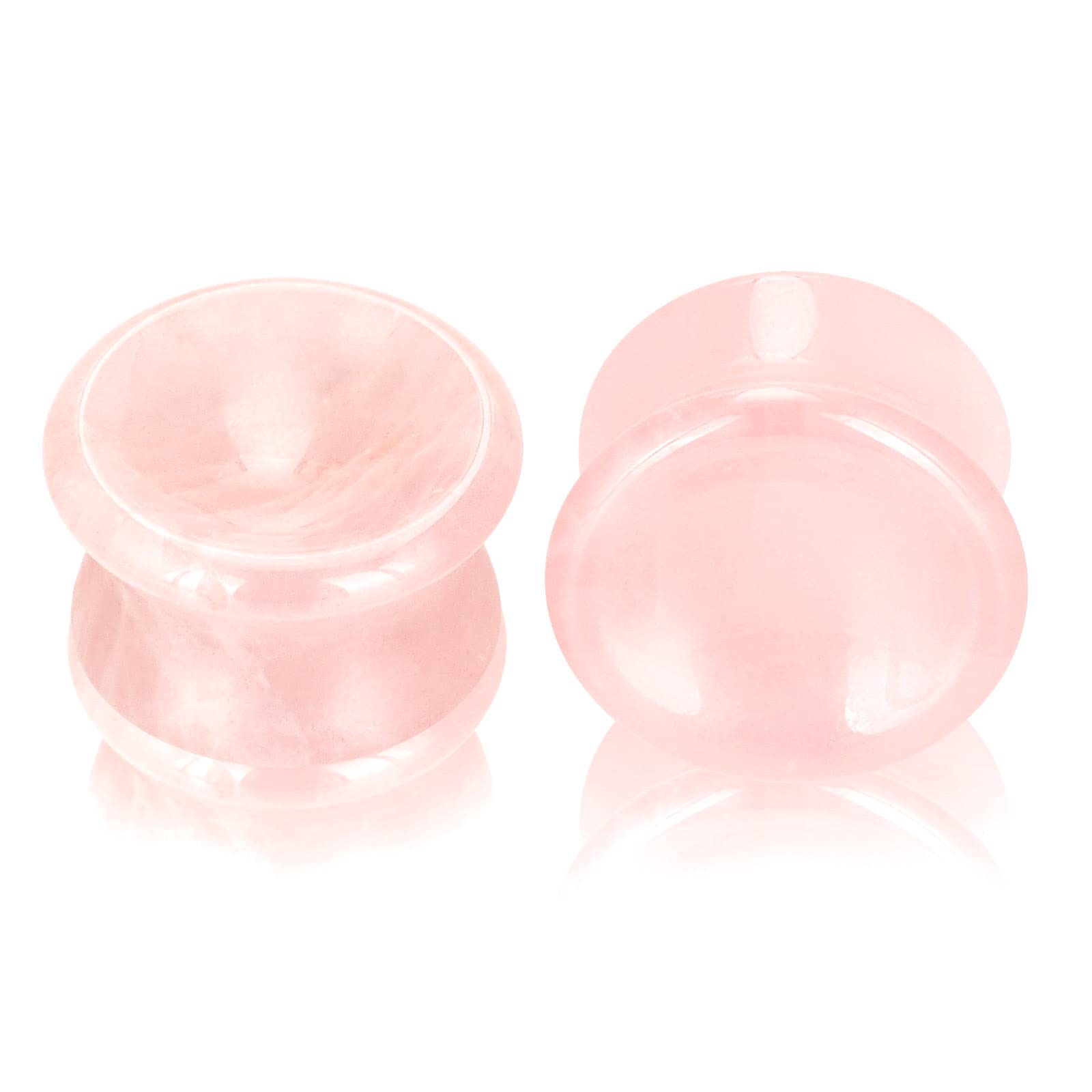 Stuppendux 2PCS Stone Ear Plugs & Tunnels - Saddle Expander Body Piercing Set (2G to 1 Inch) - Perfect for Stretching, Gauging & Alternative Fashion Styles