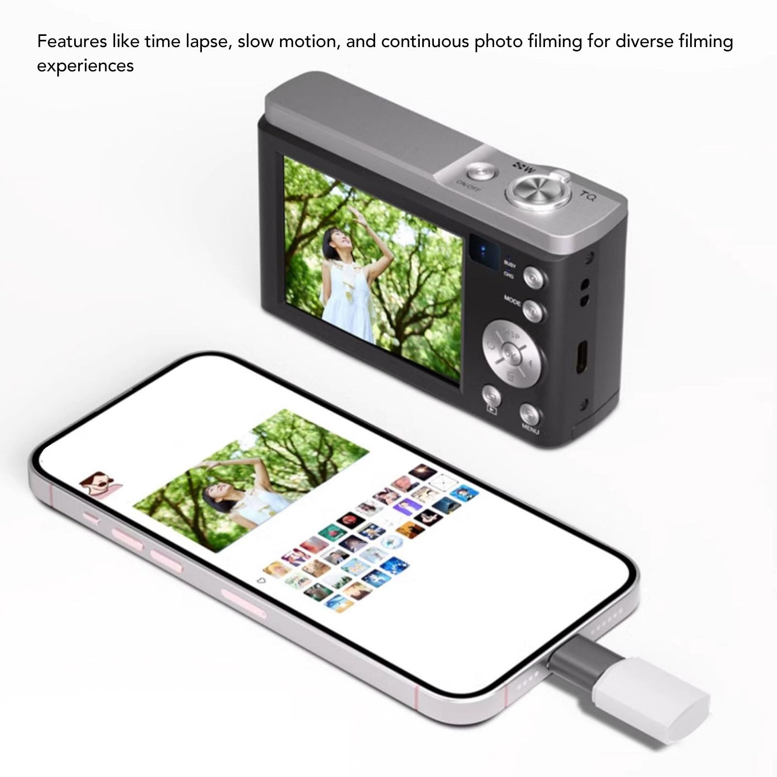 5K Digital Camera with 10x Zoom & Anti-Shake for Vlogging & Travel Photography