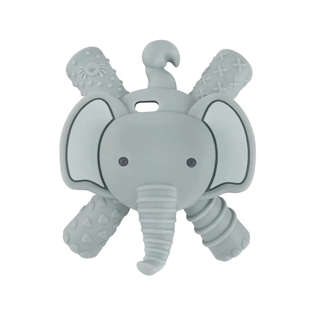 Itzy Ritzy Emmerson Molar Elephant Teether - Soothing Teething Toy for Babies & Toddlers | Perfect for On-the-Go Relief, Daycare, and Travel Essentials