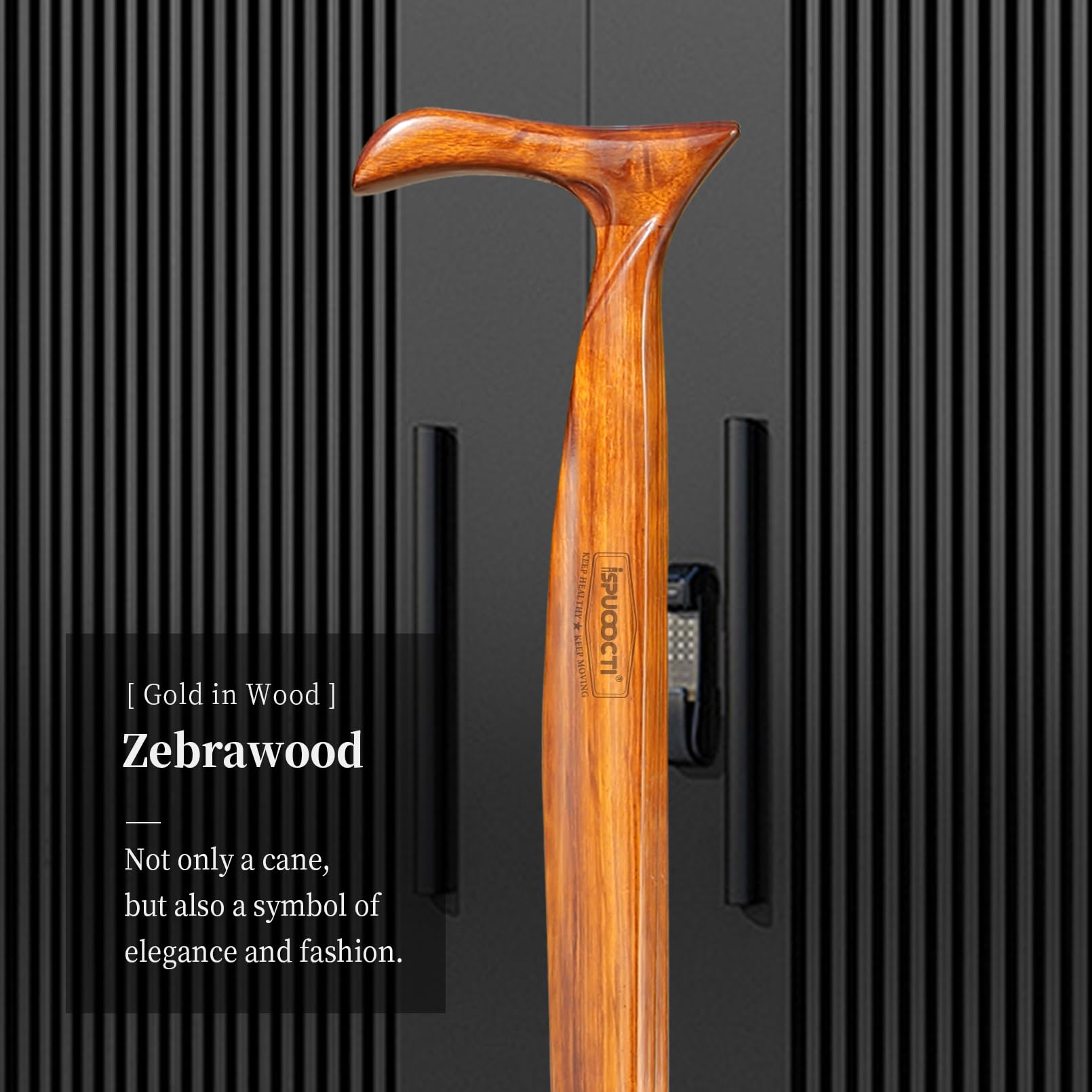 Premium Wooden Walking Cane for Men & Women - Natural Solid Wood Cane with 3 Rubber Tips | Heavy Duty Walking Stick for Seniors | Ergonomic Design with Travel Bag | Perfect for Hiking, Travel & Daily Support