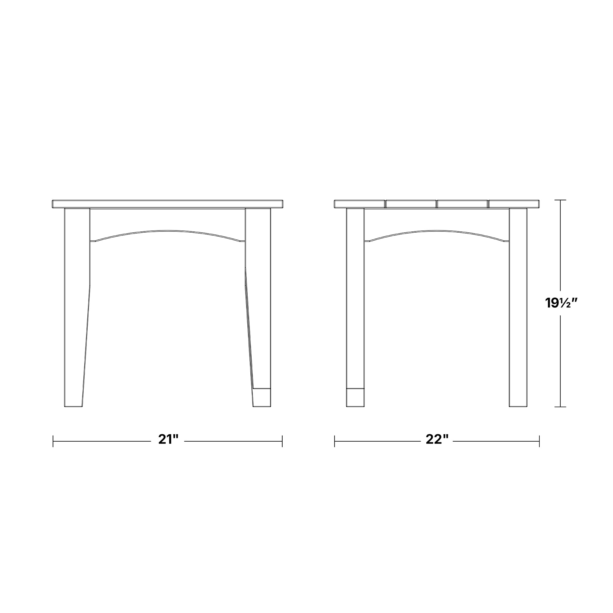 Heritage Deep Seating Side Table - Outdoor Patio Furniture, Weather-Resistant Accent Table for Poolside, Garden & Deck Use