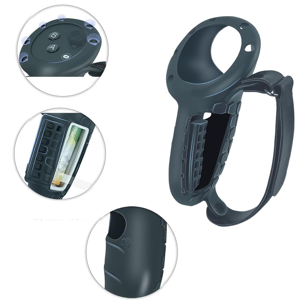 Meta Quest 3 Accessory Set - 10-in-1 VR Controller Grips Cover, Headset Protective Case, Silicone Face Mask Cushion, Lens Protector, Handle Button Caps & Battery Cover (White) | Enhanced Comfort & Protection for VR Gaming, Fitness & Entertainment