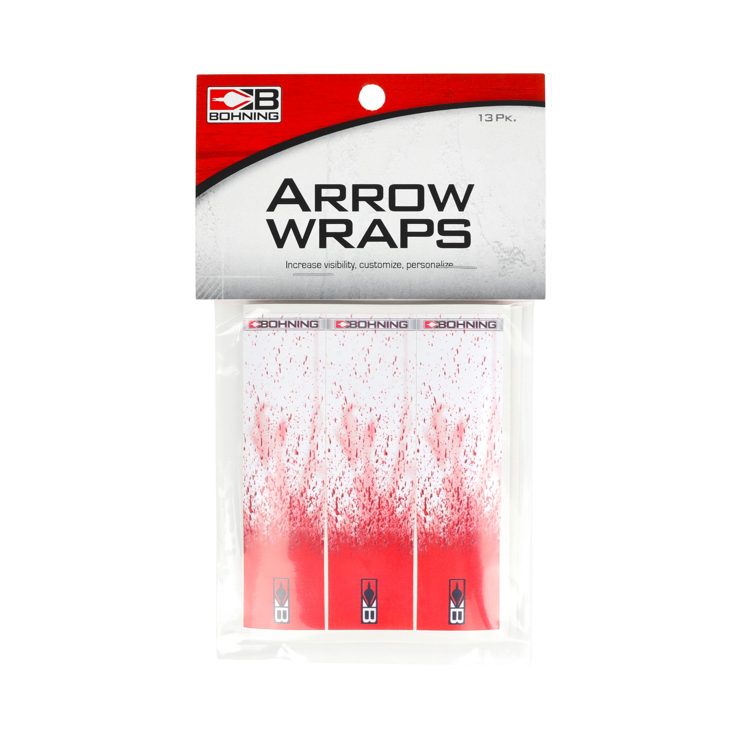 Bohning HD Arrow Wrap - Pack of 12 | High Visibility Reflective Arrow Wraps for Archery Hunting & Target Practice | Perfect for Low Light Conditions and Bowhunting Safety