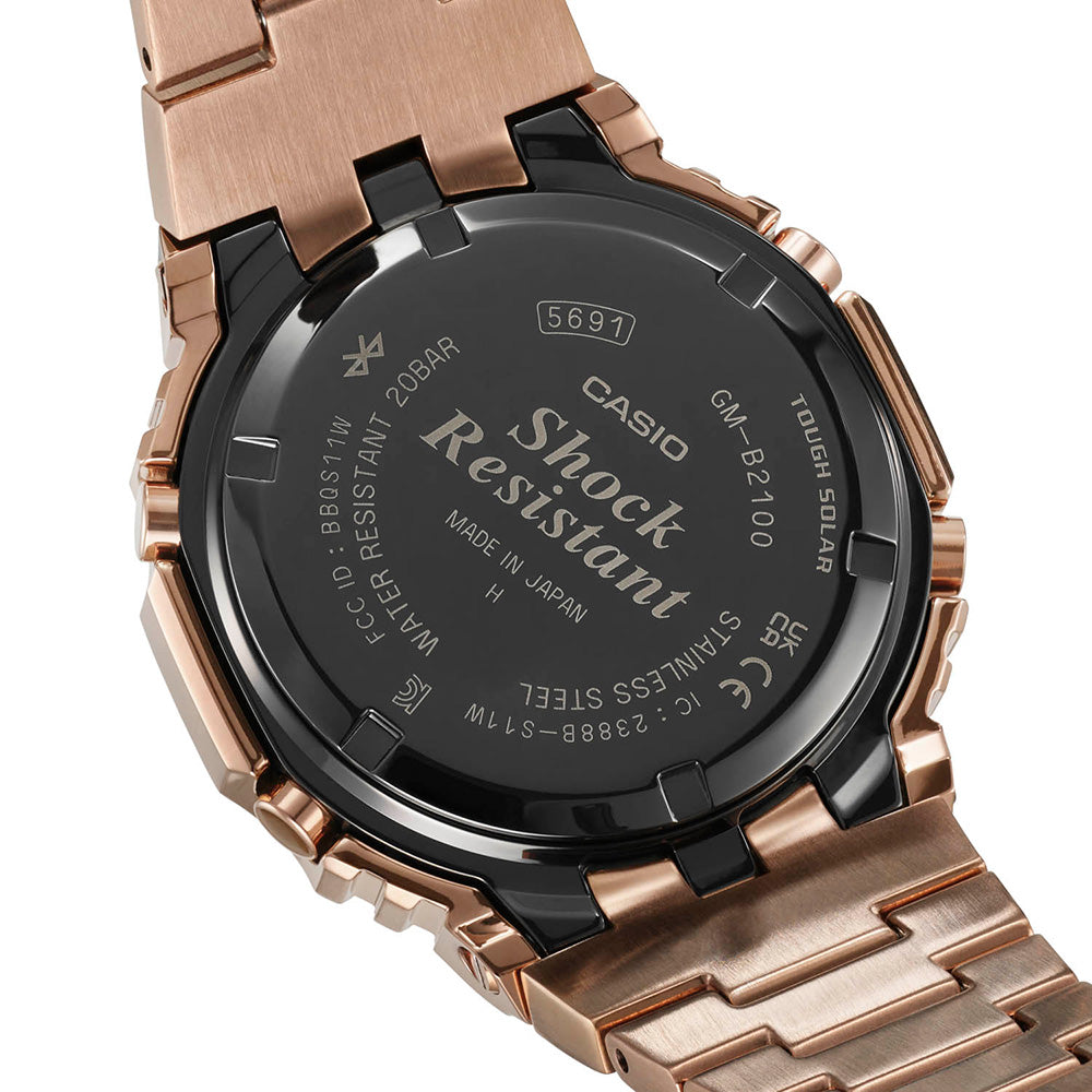 G Shock Full Metal GMB2100GD 5A Smartwatch with Smartphone Link - Durable Shock Resistant Watch for Outdoor Sports & Everyday Wear