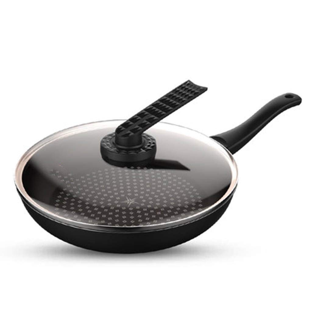 **GDSKL 11-Inch Non-Stick Induction Frying Pan - 28cm Black Skillet with Stay-Cool Silicone Handle for Gas, Electric & Induction Stoves - Perfect for Sautéing, Frying & Cooking Eggs**