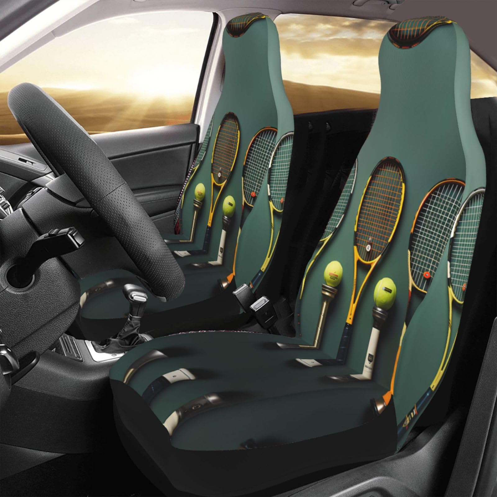 Elastic Durable Car Seat Covers for Tennis Balls and Rackets - Protect Your Car Seats with Comfortable Covers for Sports Enthusiasts and Daily Commuters