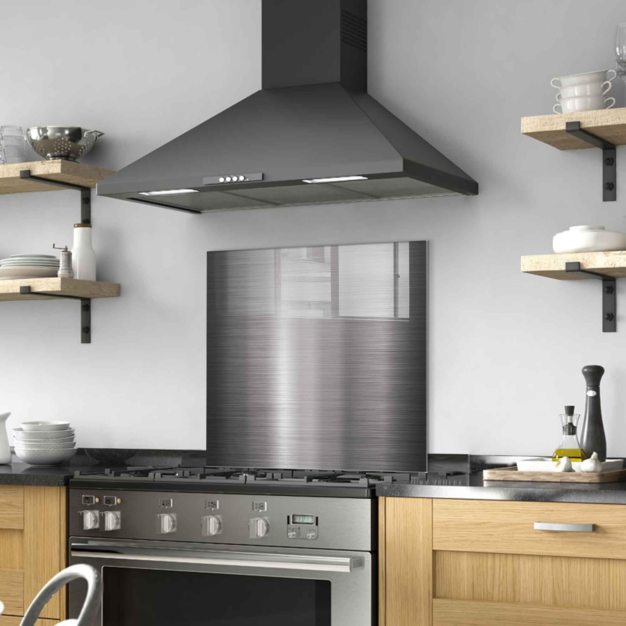 Tempered Glass Kitchen Backsplash - Heat-Resistant Stove Cover & Wall Decor for Modern Homes