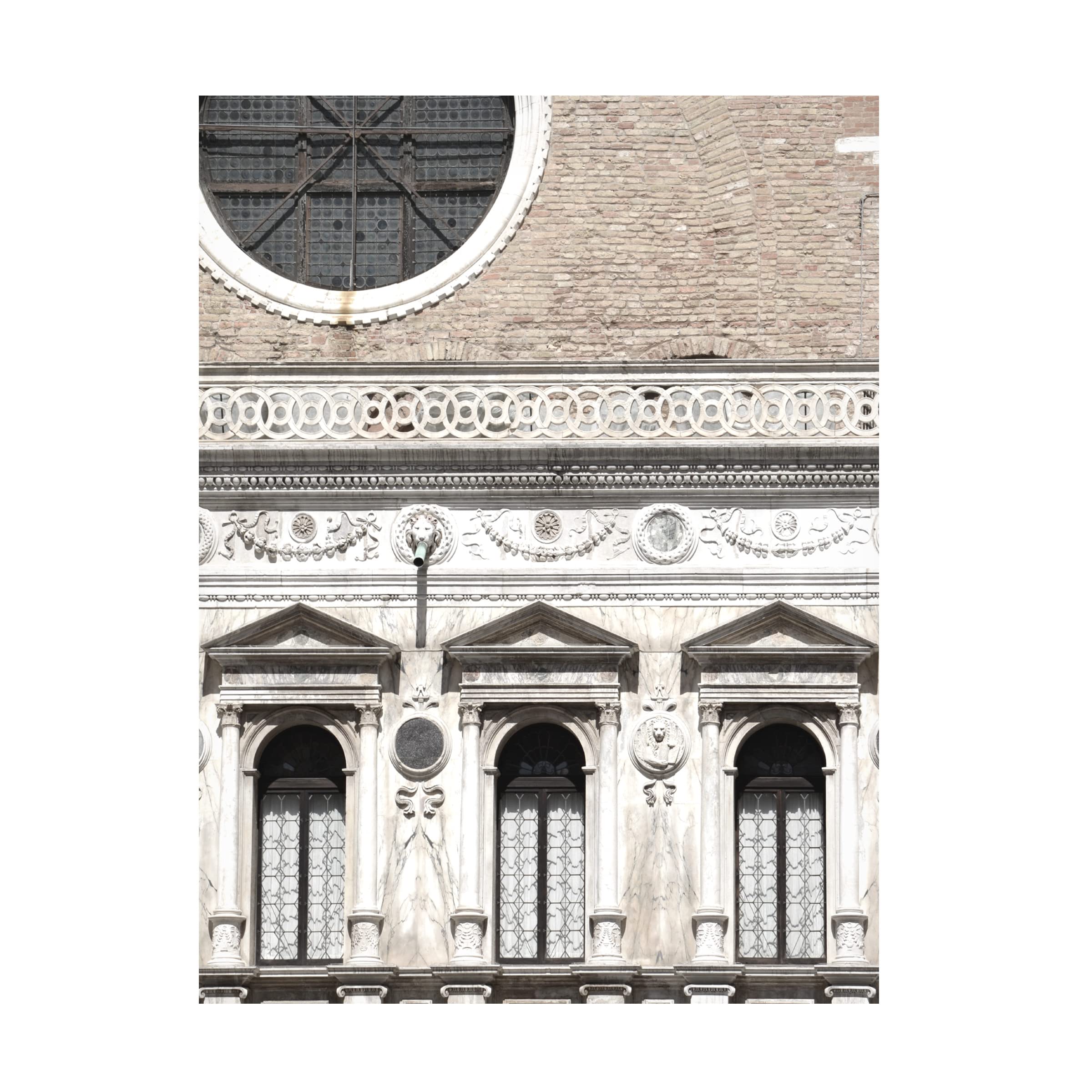Sharon Chandler Venetian Facade Photos I Canvas Art Print - 24x32 Inches - Trademark Fine Art - Perfect for Living Room, Bedroom & Office Decor