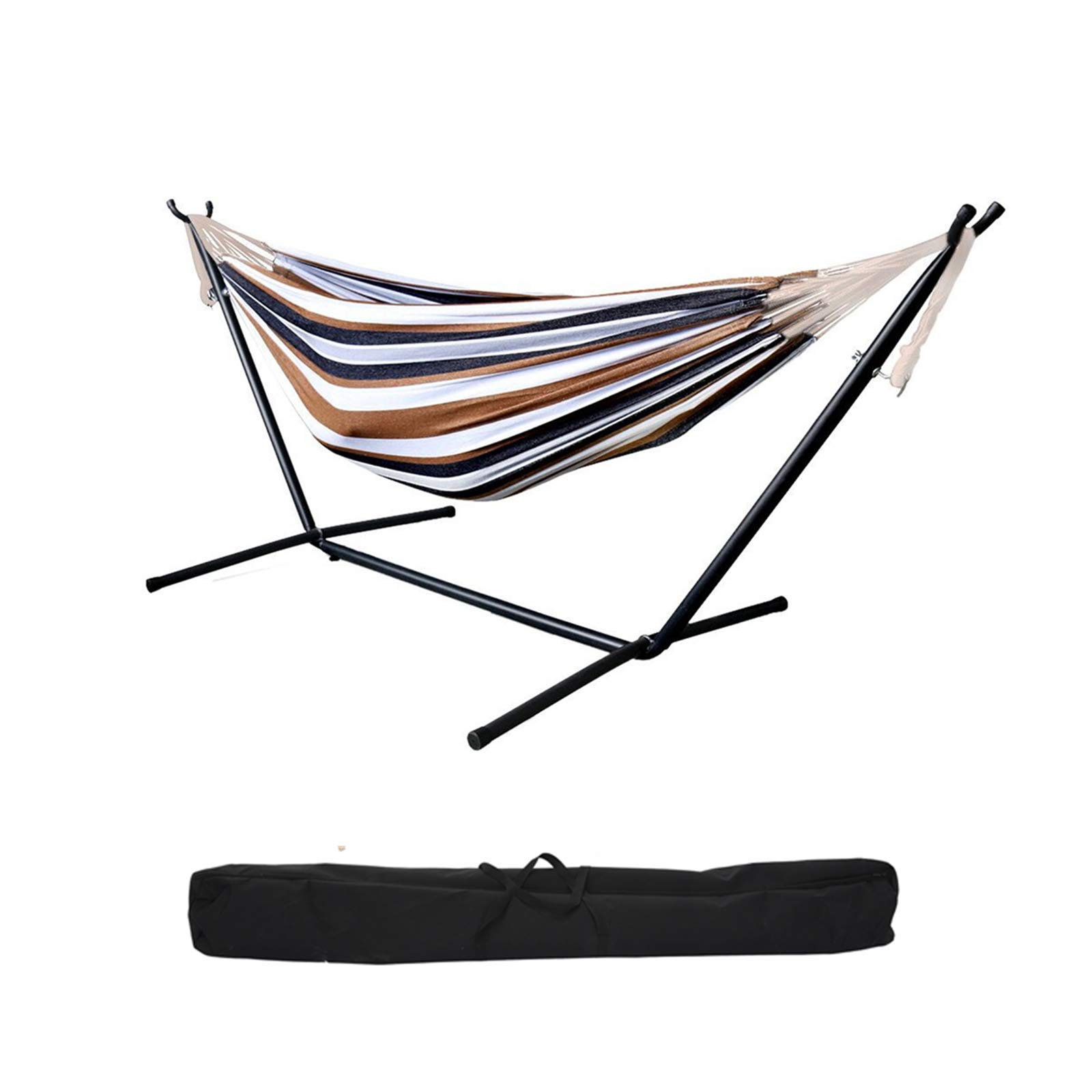 Portable Hammock Swing with Stand for Adults - Heavy Duty 450lbs Capacity, Space Saving Steel Frame & Carrying Case - Perfect for Backyard, Patio, Camping & Relaxation