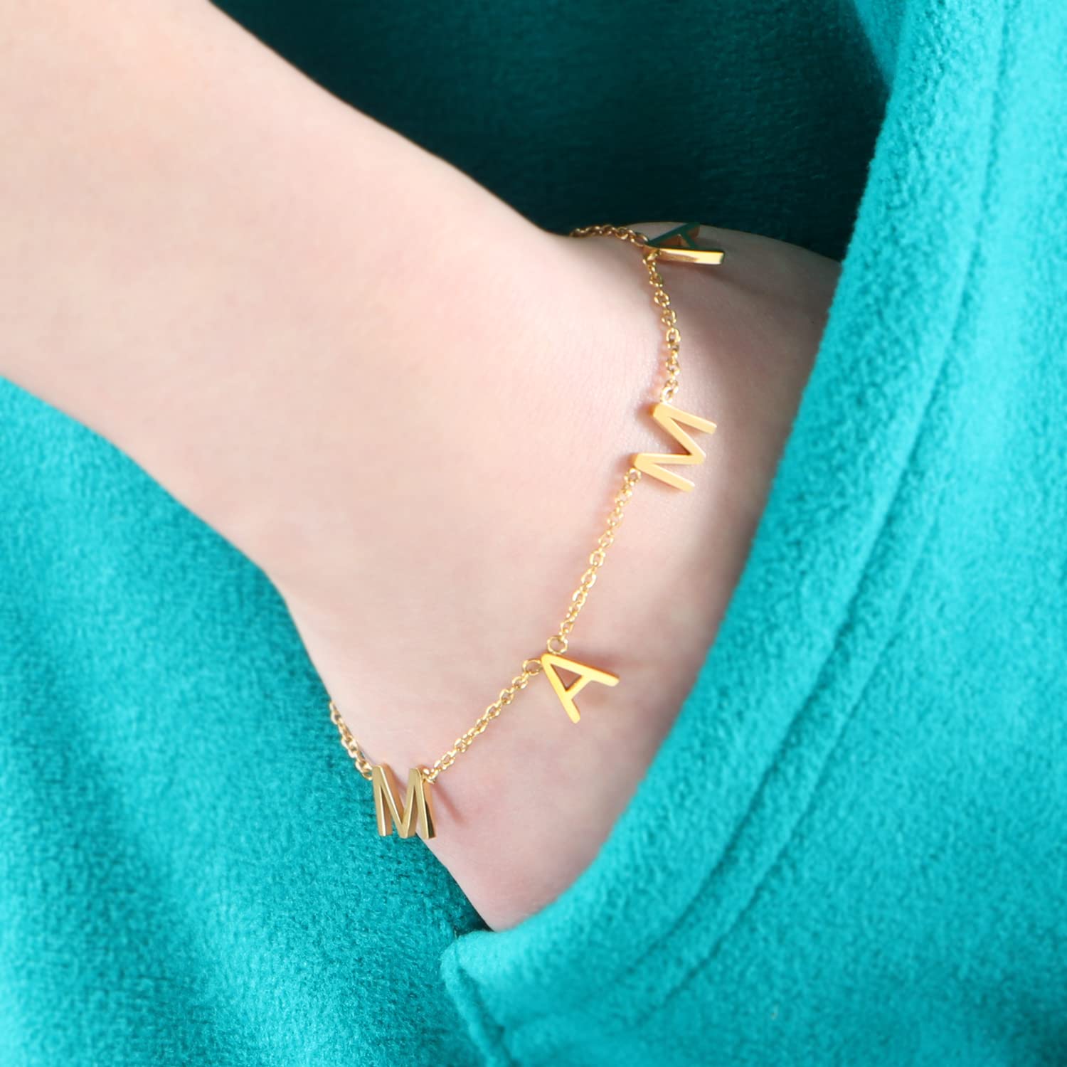 POSHFEEL Mama Charm Bracelet - Stainless Steel Letter Bracelet for Mom | Mother's Day Gift, Birthday Present for Women | Perfect for Everyday Wear, Special Occasions & Heartfelt Gestures