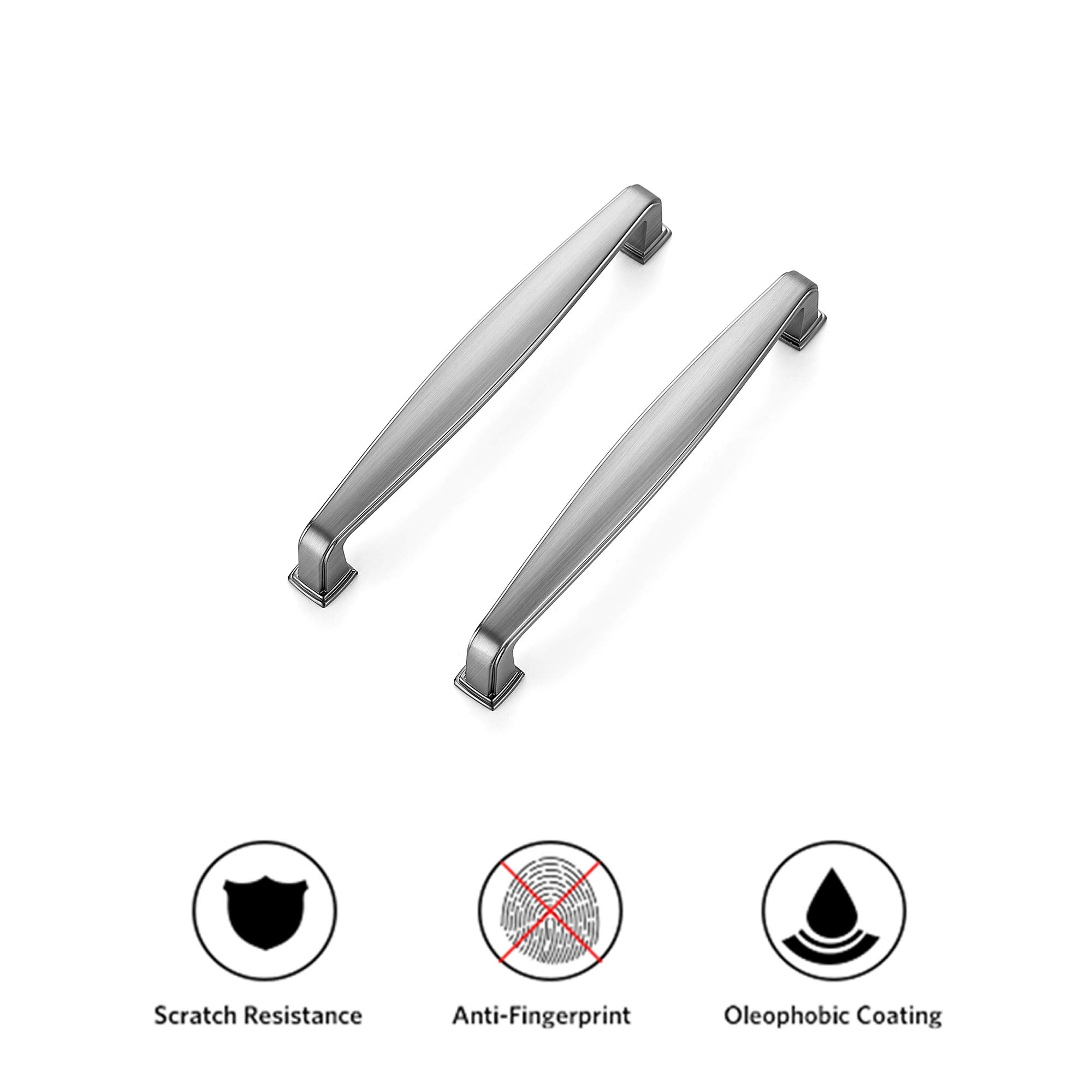 40 Pack Brushed Nickel Cabinet Handles - 5 Inch Solid Kitchen Cabinet Pulls, Satin Nickel Drawer Handles for Cabinets & Cupboards | Durable Kitchen Hardware for Modern & Traditional Home Decor