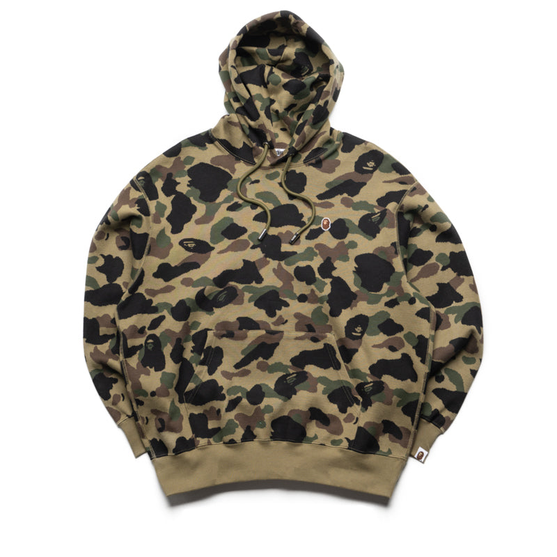 BAPE 1st Camo Jacquard Relaxed Fit Hoodie for Men - Green Streetwear | Casual Wear & Urban Fashion