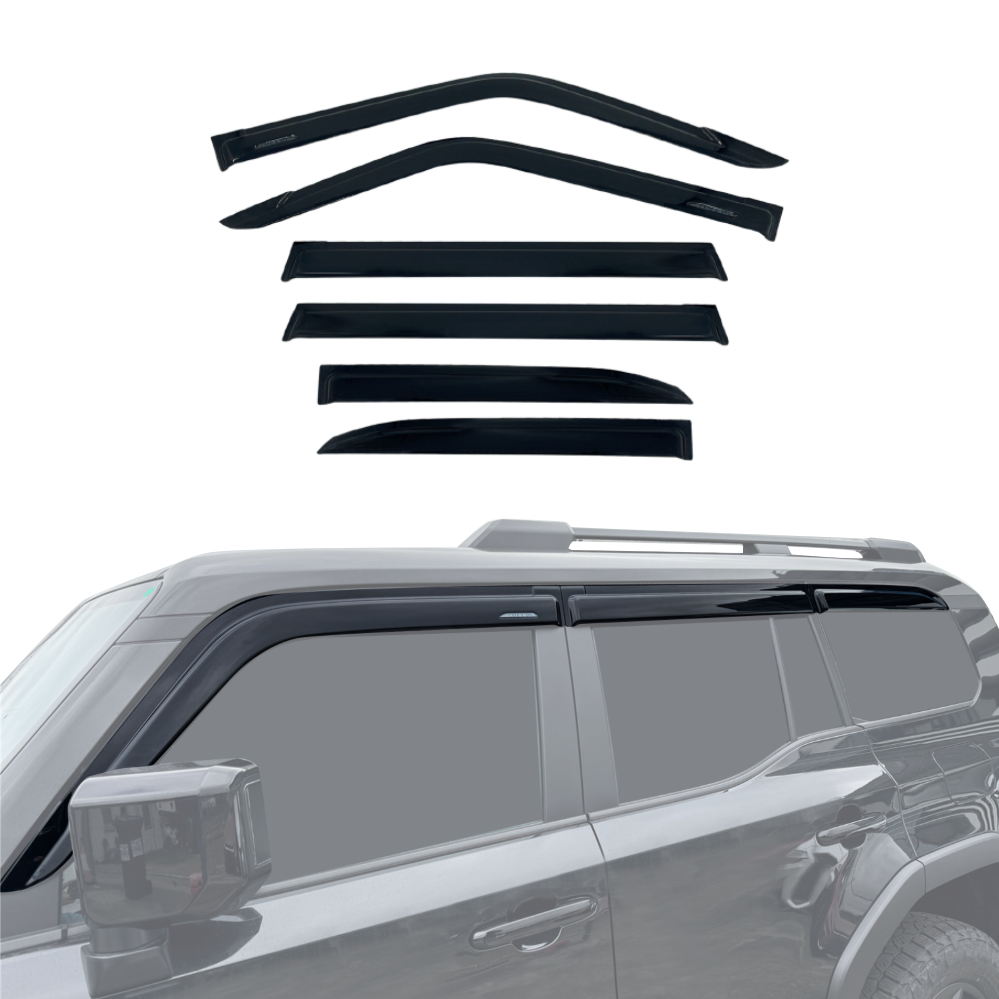 Premium Weather Shields for Toyota LandCruiser Prado 250 Series (2024+) - Durable Rain Guards & Window Deflectors for All-Weather Protection & Off-Road Adventures