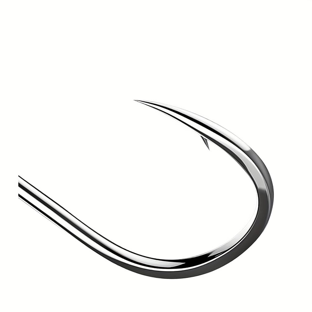 1600PCS Barbed Fishing Hooks with Holes - 10 Size Bait Holder Worm Hooks | Carbon Steel Bass Fishing Hooks for Saltwater & Freshwater | Perfect for Bass, Trout, and Catfish Fishing