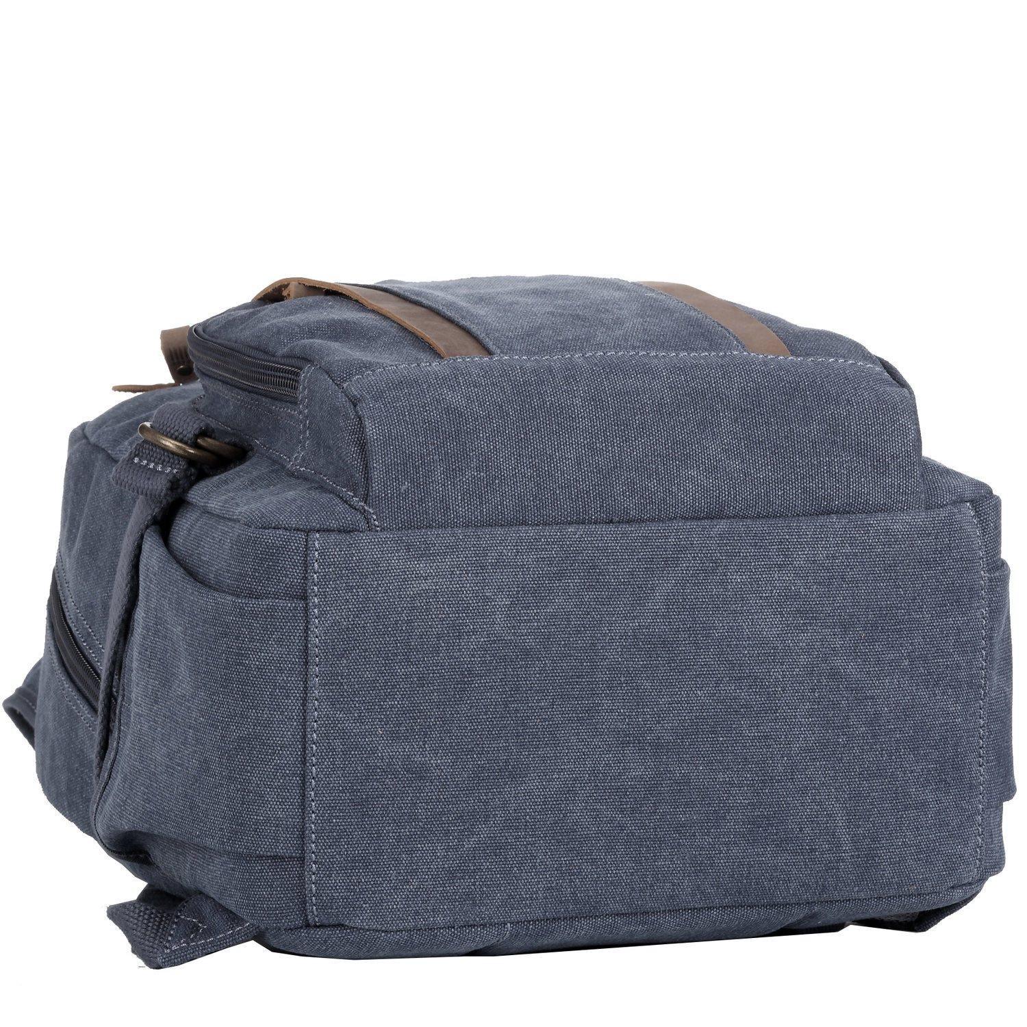 TRP0256 Troop London Classic Canvas Backpack - Medium Size Durable School & Travel Backpack for Men & Women - Perfect for College, Commuting & Outdoor Adventures