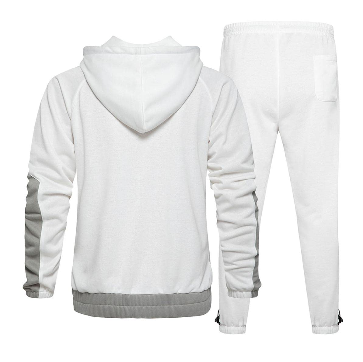 Men's Casual Tracksuit Set - 2 Piece Long Sleeve Hooded Running Jogging Athletic Sportswear for Gym, Workout & Outdoor Activities