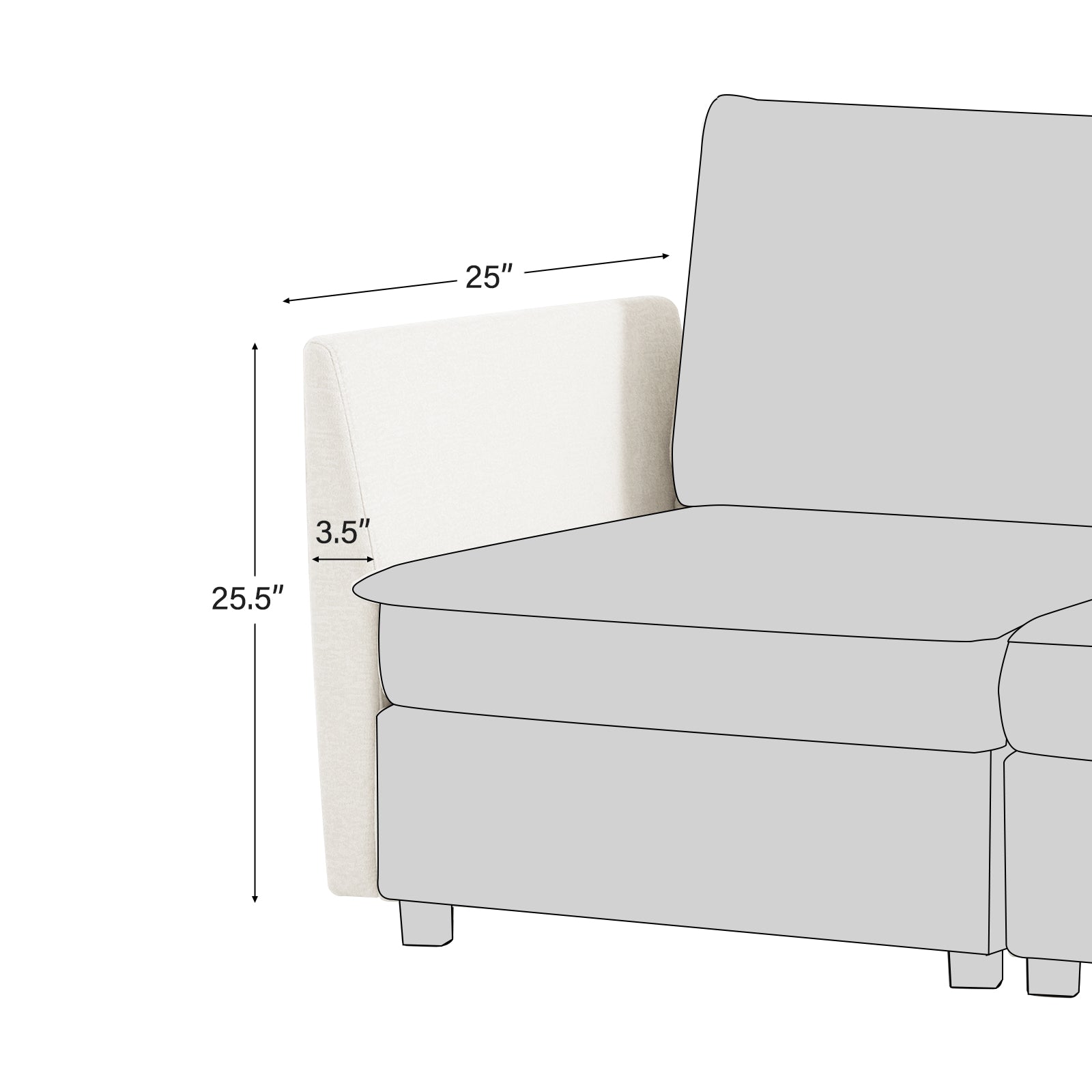 Harmetrix Oversized Soft Sectional Couch Accessories - Cushions, Throws & Covers for Ultimate Comfort | Perfect for Living Room, Family Room & Home Theater