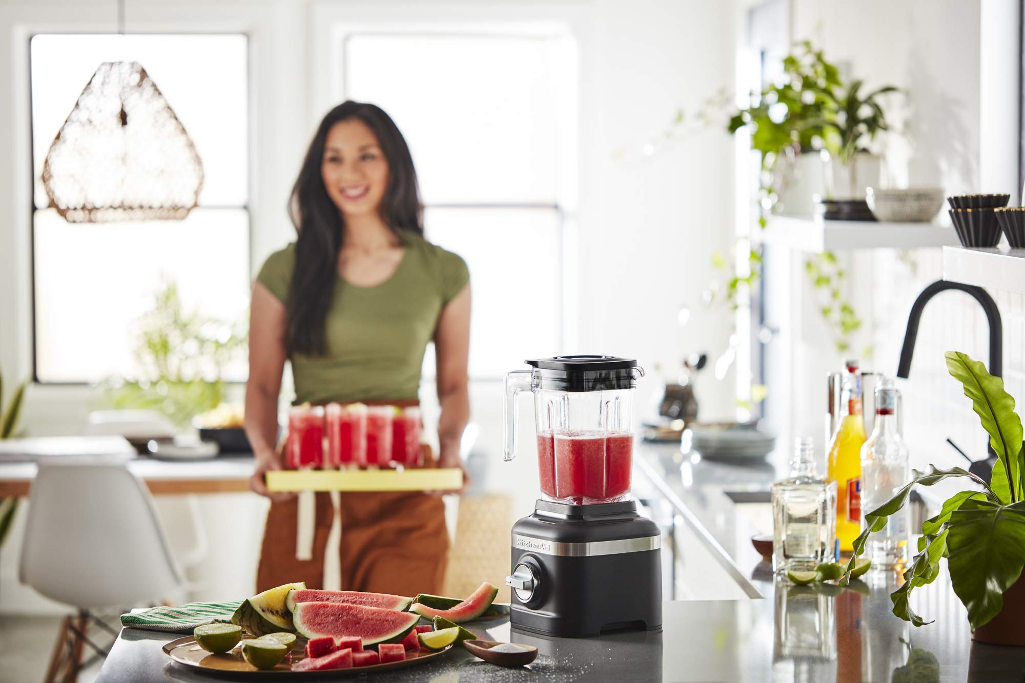 KitchenAid K150 3-Speed Ice Crushing Blender with 2 Personal Blender Jars - Black Matte (KSB1332BM) - Perfect for Smoothies, Shakes & Frozen Drinks at Home or Office