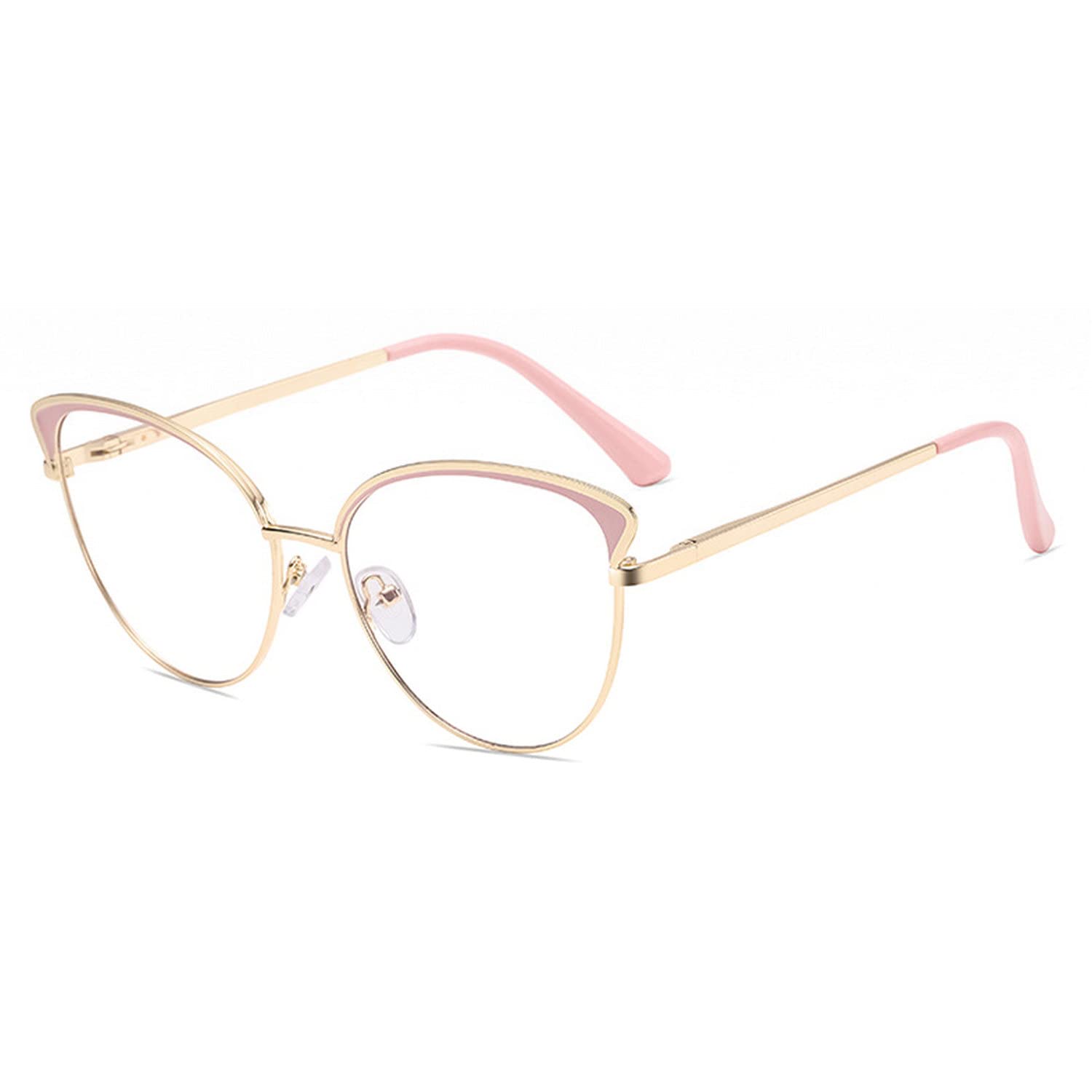 Blue Light Blocking Cat Eye Reading Glasses for Women - Spring Hinged Computer Glasses with Magnifying Lenses for Presbyopia - Perfect for Office Work, Screen Time & Reading Books
