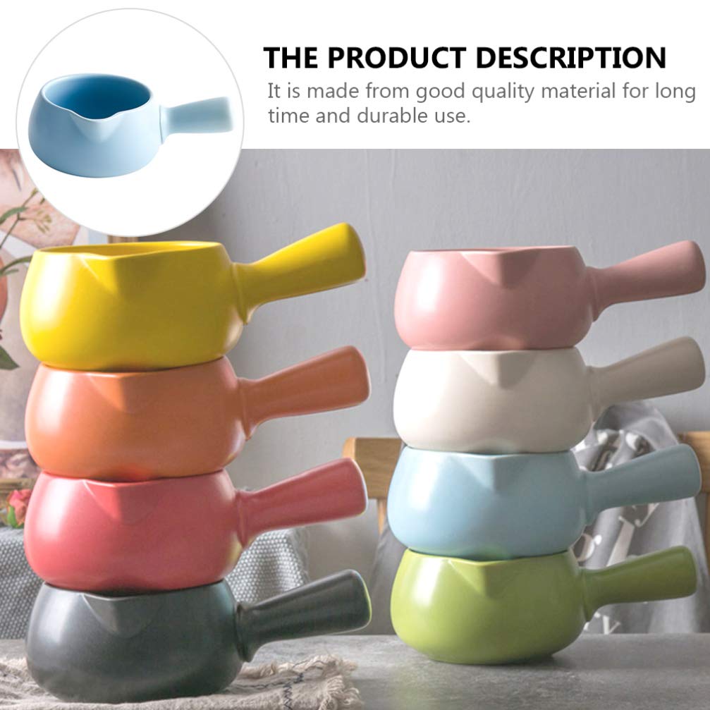 Premium Ceramic Milk Pan - Ceramic Noodle Pot, Soup Pot & Milk Heating Pot for Cooking, Serving & Reheating - Perfect for Stovetop, Microwave & Oven Use