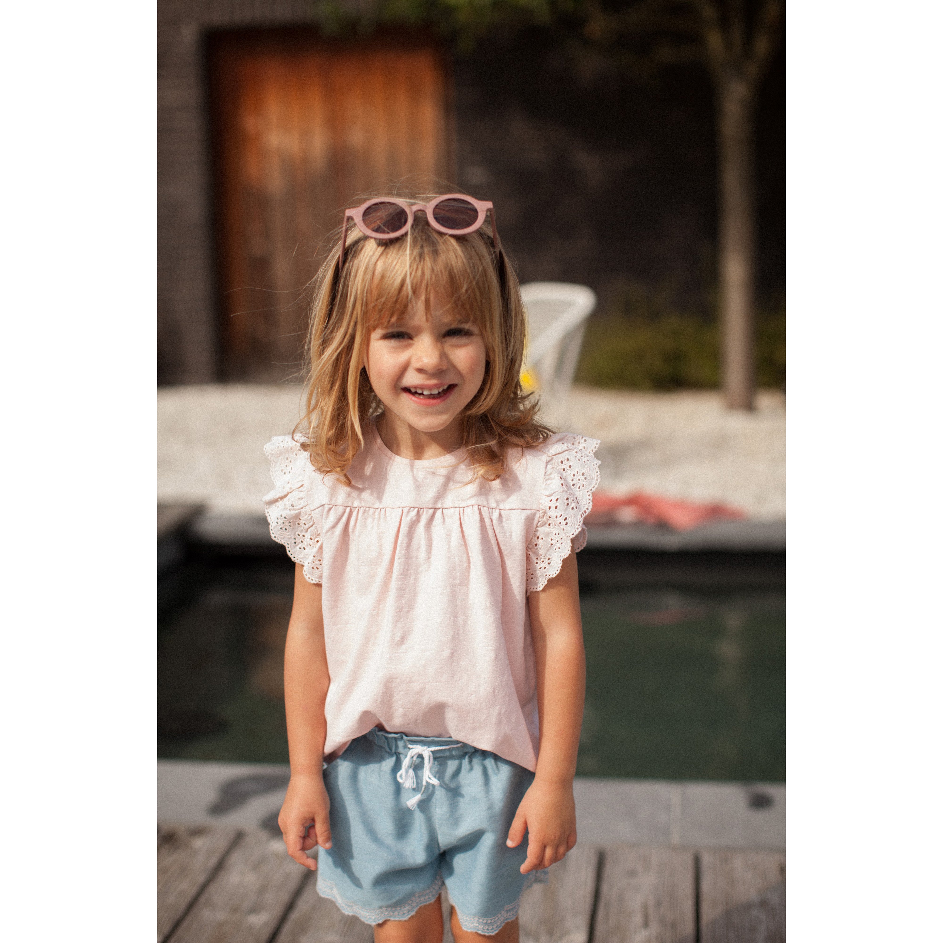 Bonheur du Jour Paris Baby & Girl Tee Shirt in Pivoine Pink - Soft Cotton T-Shirt for Toddlers & Kids | Perfect for Playdates, School & Family Outings