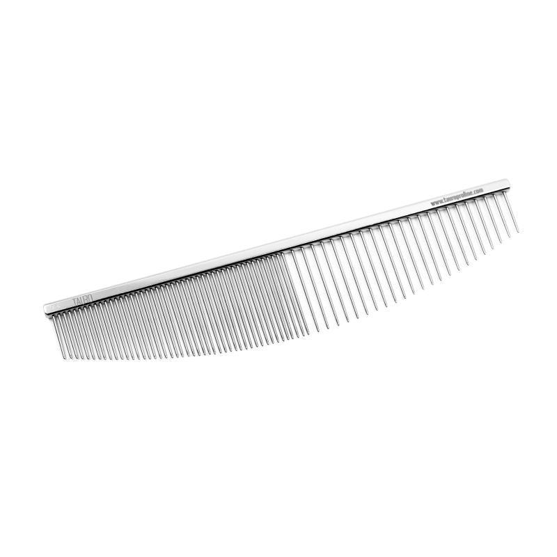 Tauro Pro Line Oval Metal Comb for Men & Women - Professional Styling Comb for Thick Hair, Detangling & Smoothing - Perfect for Salon, Home & Travel Use
