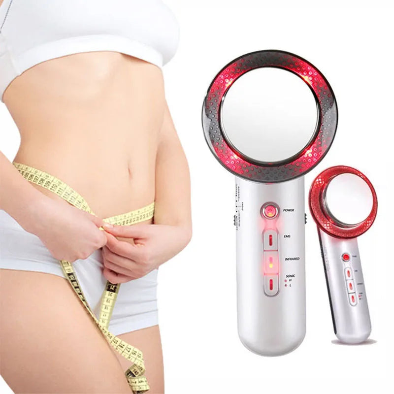 Professional Ultrasound Cavitation & EMS Fat Burner Machine - Body Slimming Massager for Weight Loss, Anti-Cellulite Treatment with Galvanic Infrared Technology | Home Use & Spa Treatment for Tummy, Arms, Thighs
