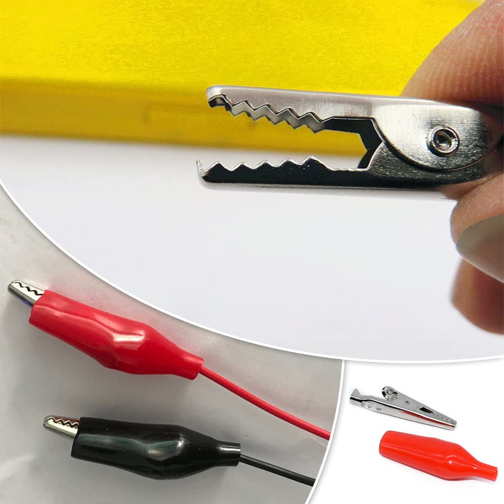 10 Pcs Insulated Alligator Clips - Detachable Mini Test Clamps for Electrical Wiring, DIY Projects, and Lab Experiments - Perfect for School Science Kits, Electronics Repair, and Cable Testing