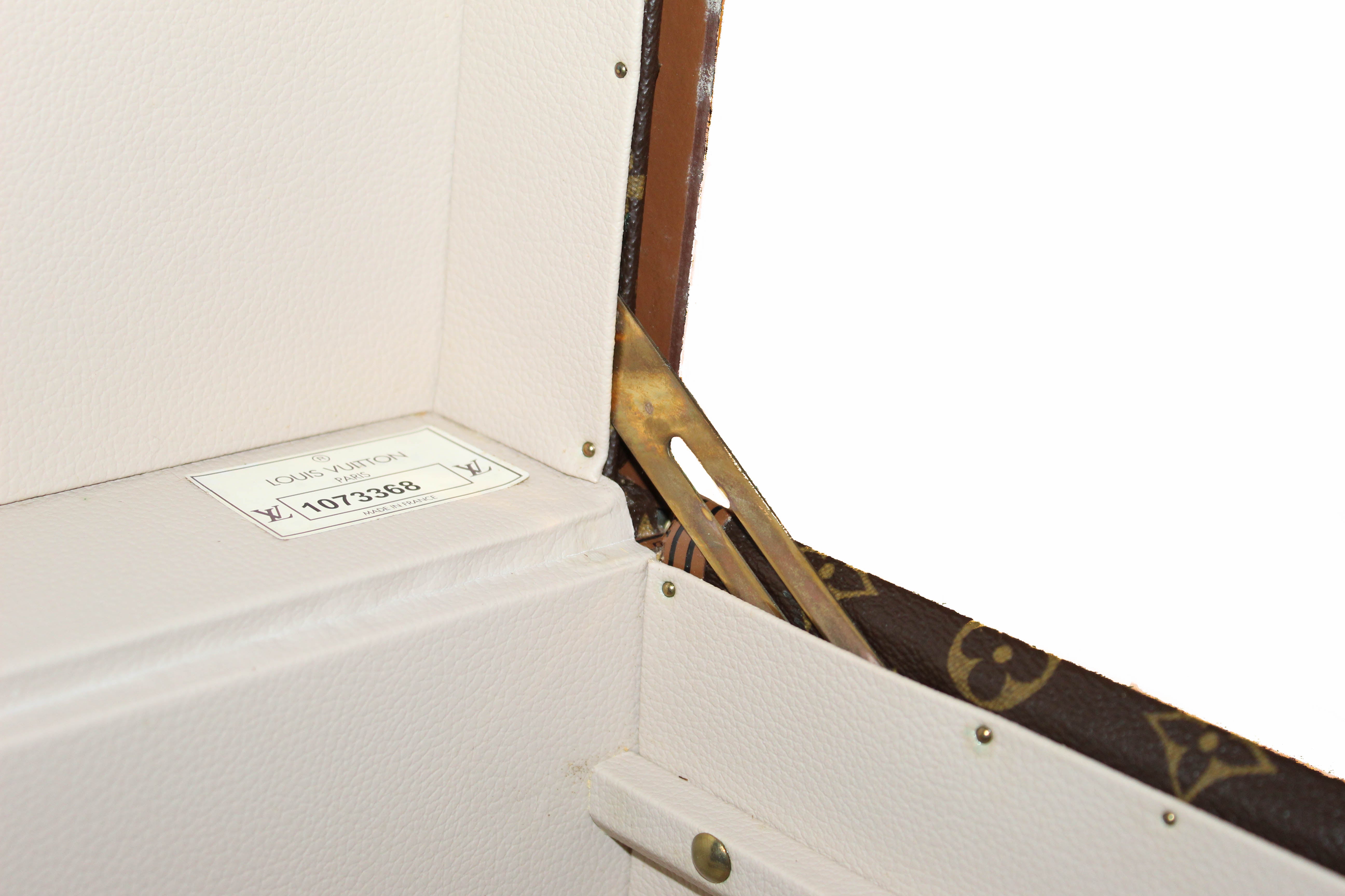 Authentic Louis Vuitton Monogram Alzer 75 Trunk Hard Case Suitcase - Luxury Travel Luggage for Business Trips & Vacations