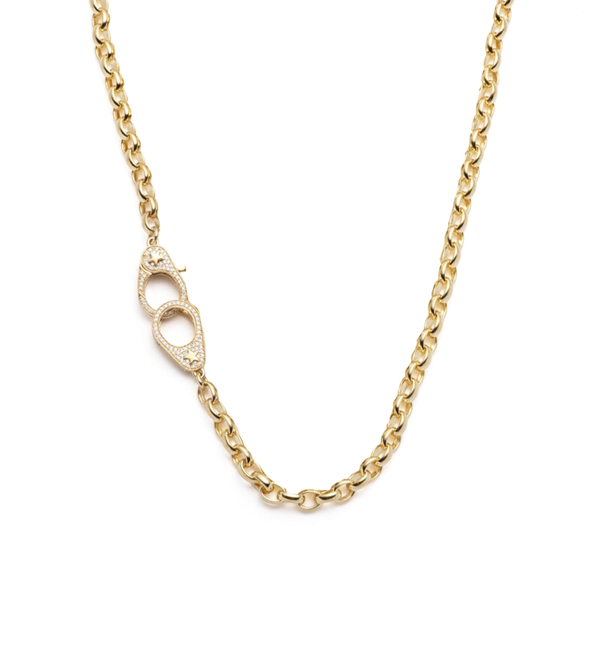 16 Sister Hook Heavy Belcher Chain Choker Necklace - Gothic Punk Jewelry for Women, Layered Choker for Casual Wear, Music Festivals & Night Out