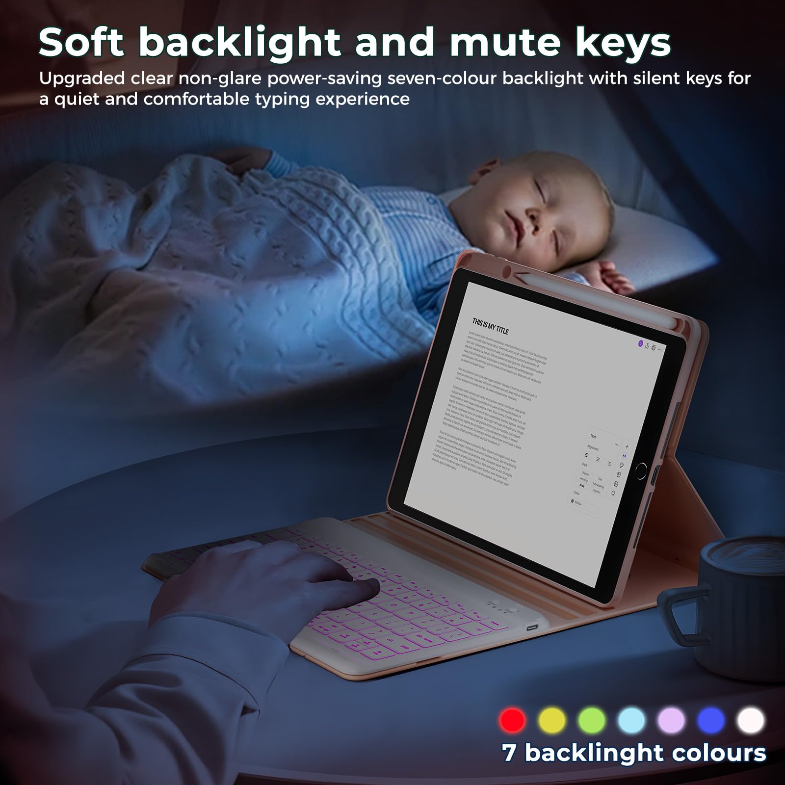 Premium Bluetooth Keyboard Case for iPad 7th/8th/9th Gen 10.2